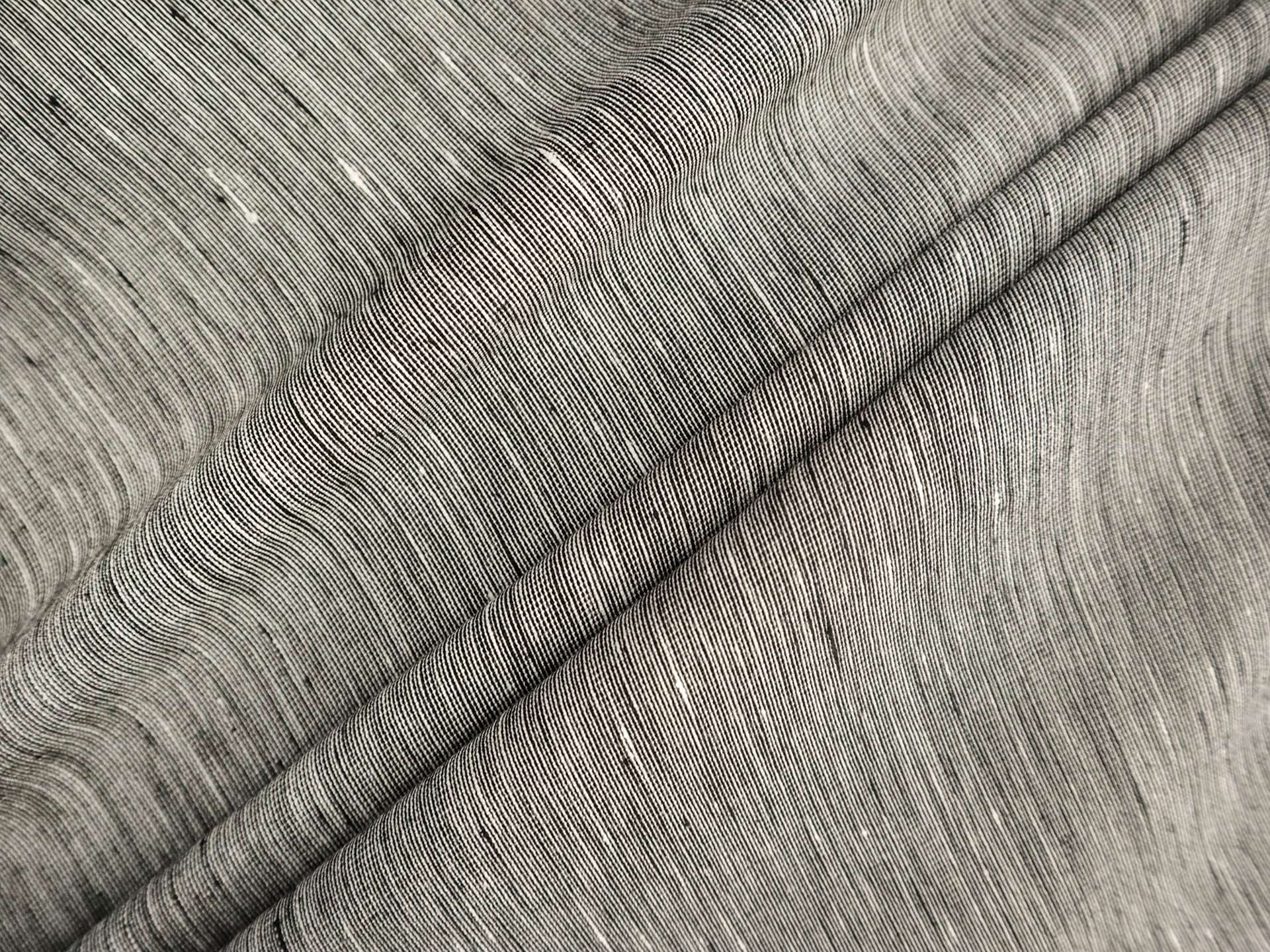 Doubleface Stretch Linen Blend in Sharkfin Black