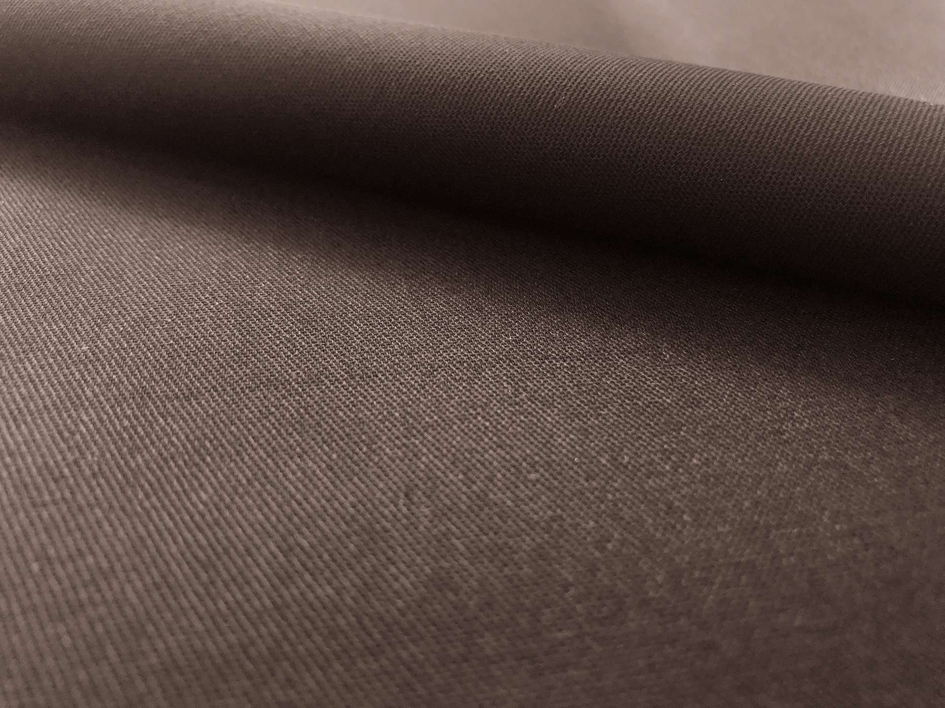 Polyester & Cotton Twill in Chocolate