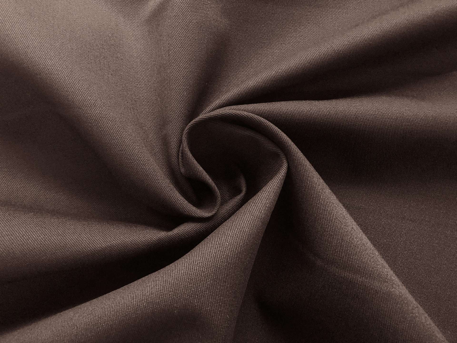 Polyester & Cotton Twill in Chocolate