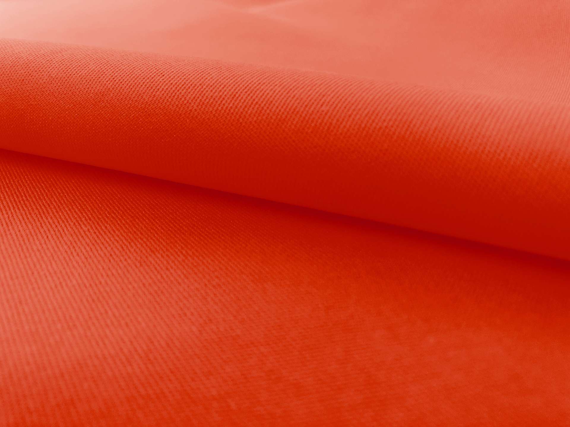 Polyester & Cotton Twill in Tomato Red