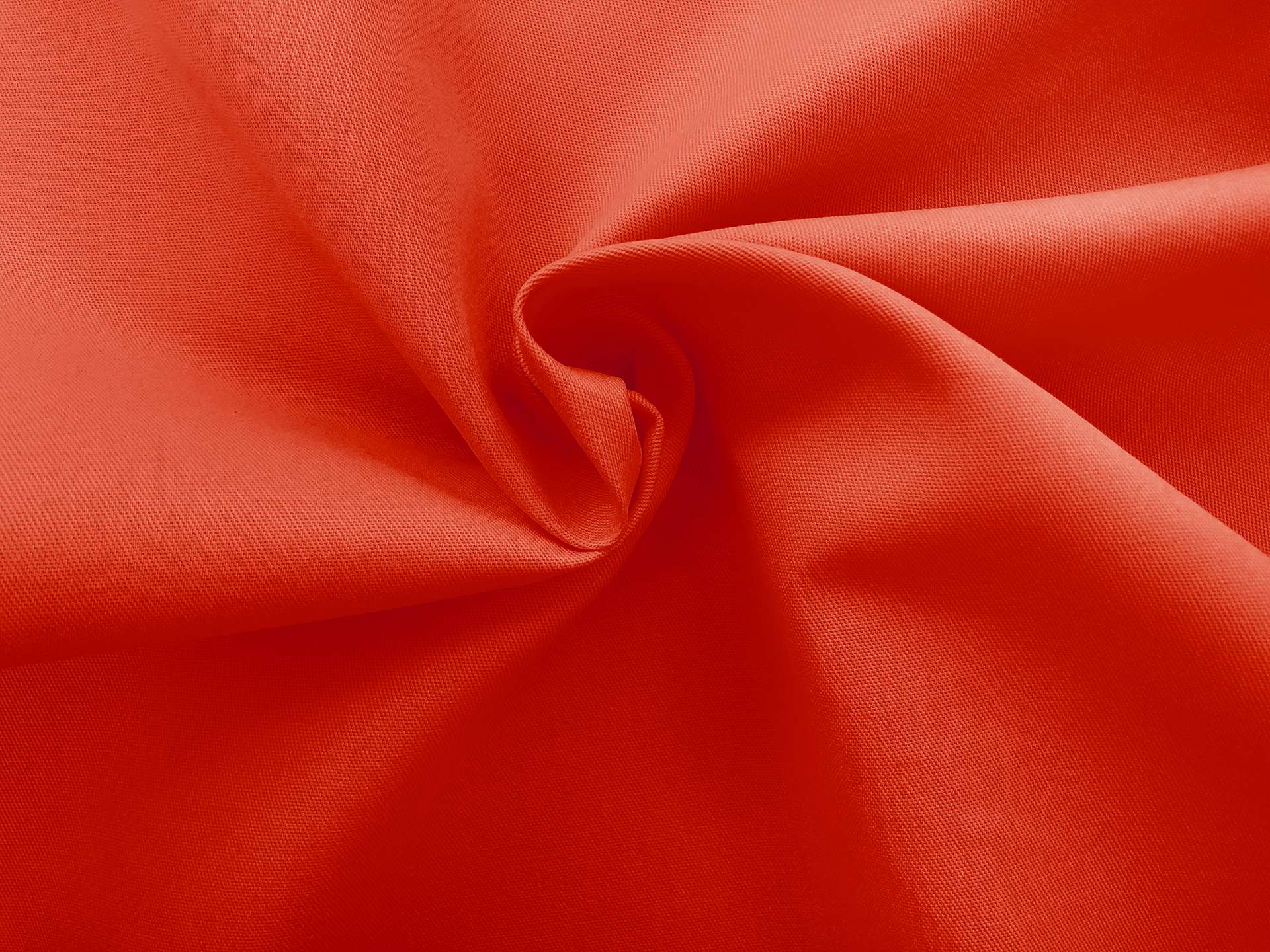 Polyester & Cotton Twill in Tomato Red