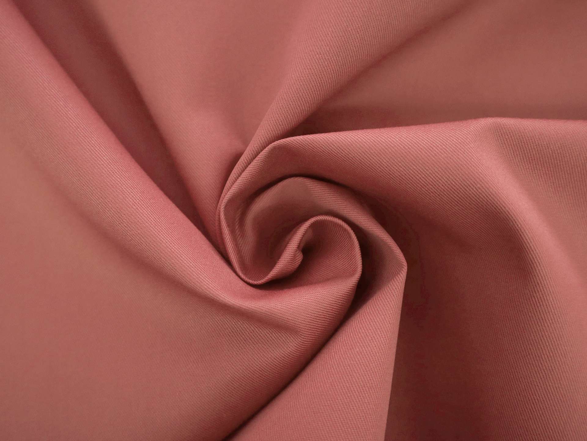 Polyester & Cotton Twill in Antique Coral