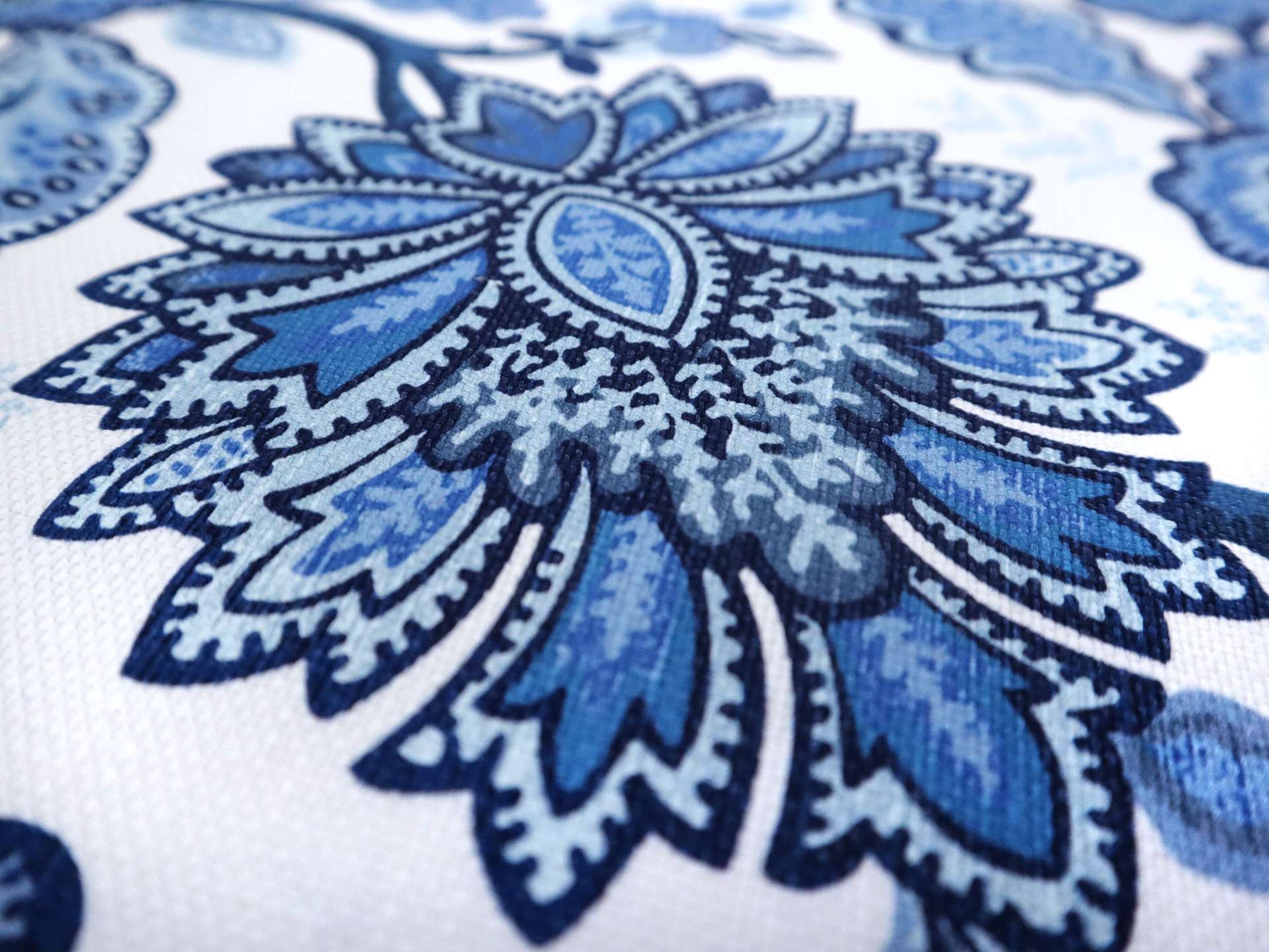Upholstery with Large Floral Paisley Print