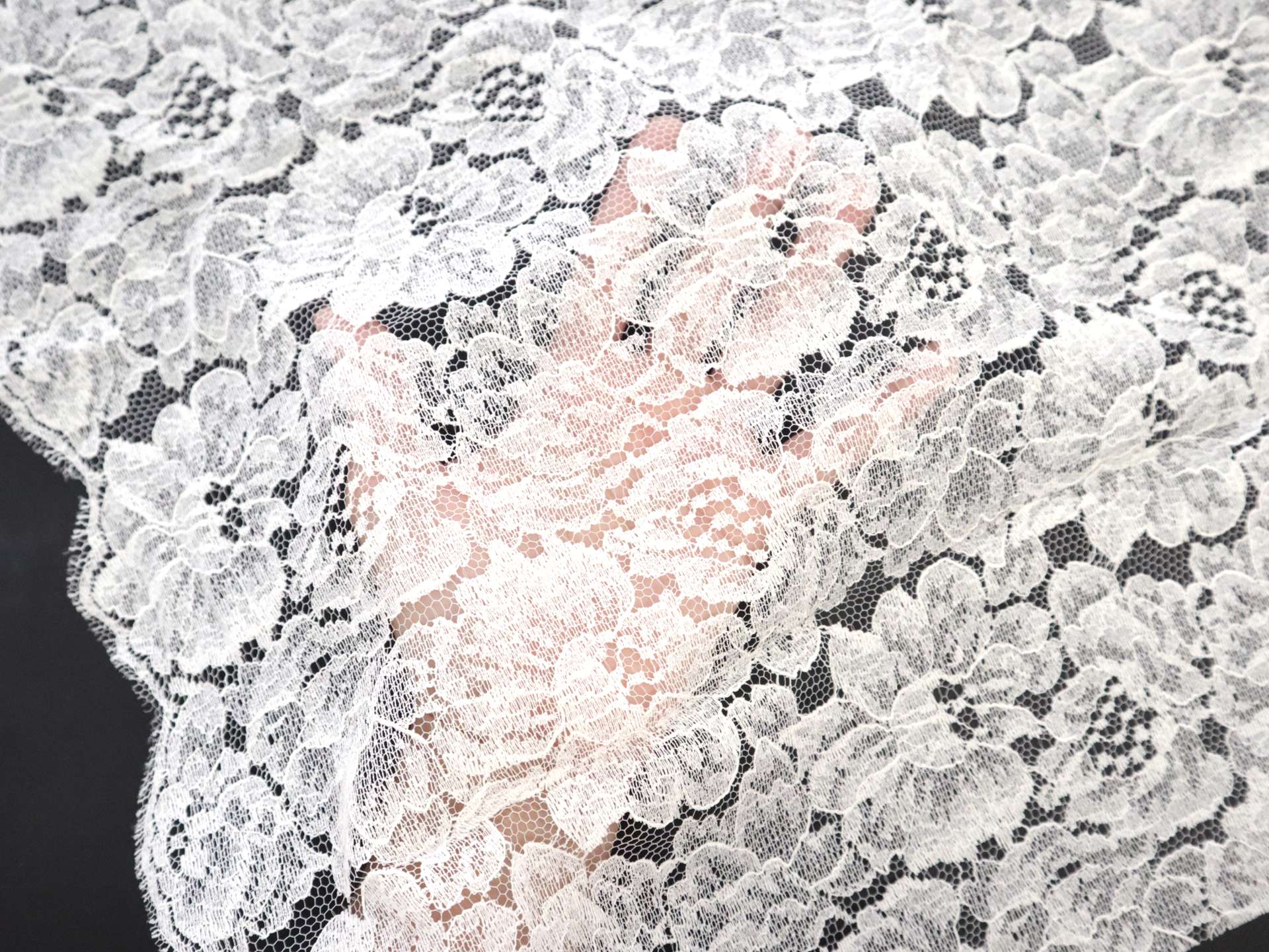 Floral Chantilly Lace in Ecru