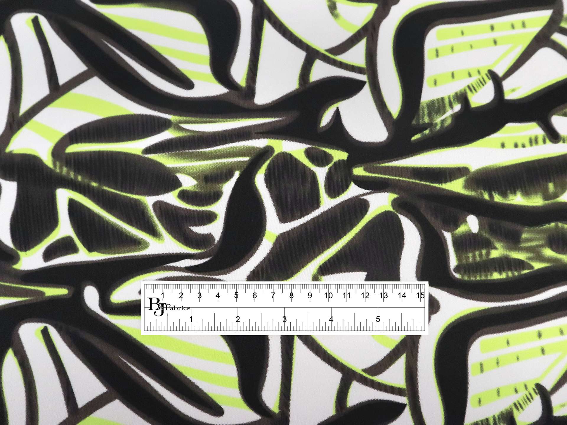 Italian Cotton Lycra Gabardine with Abstract Print in Espresso