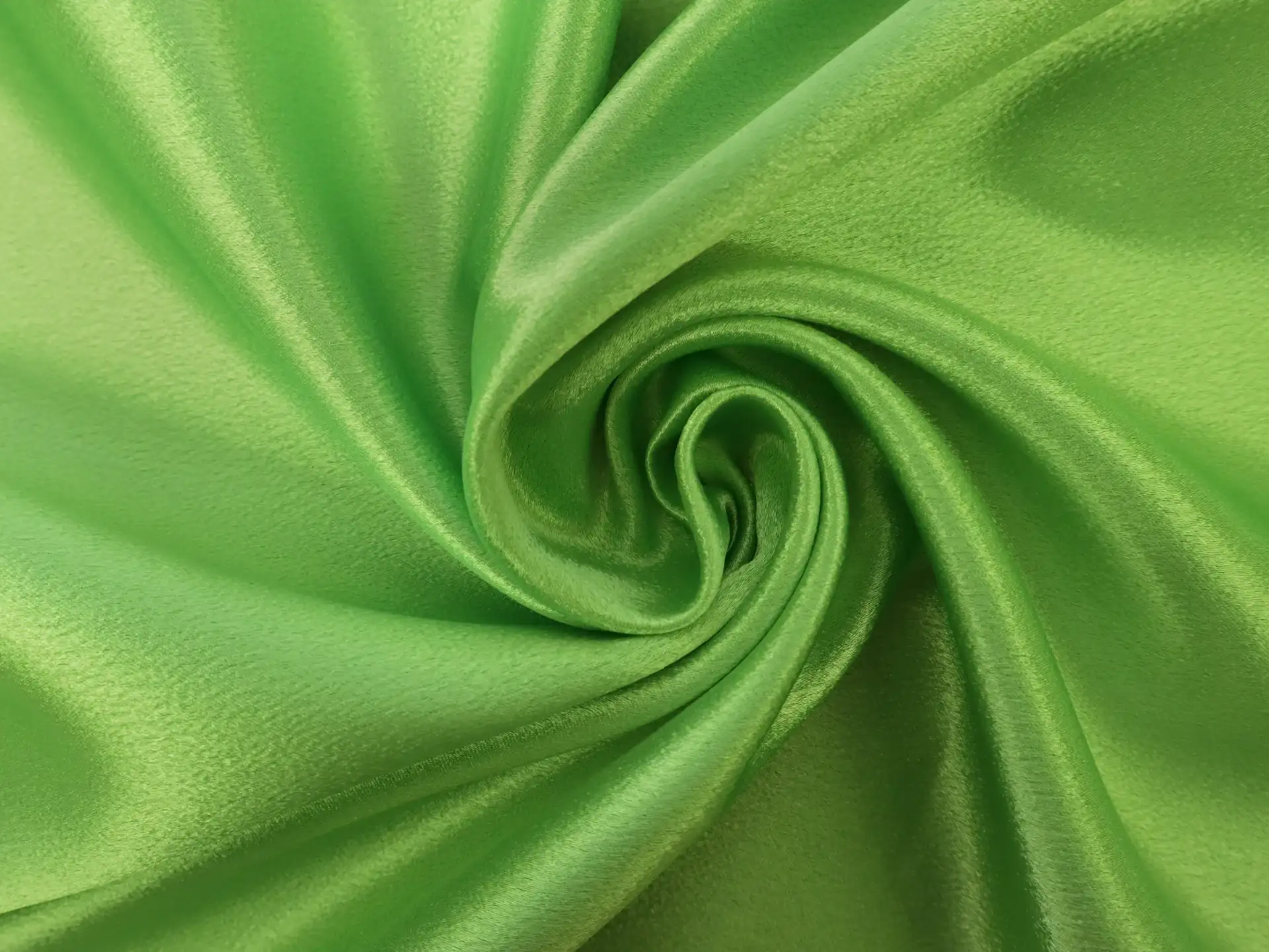 Polyester Crepe Back Satin in Chartreuse
