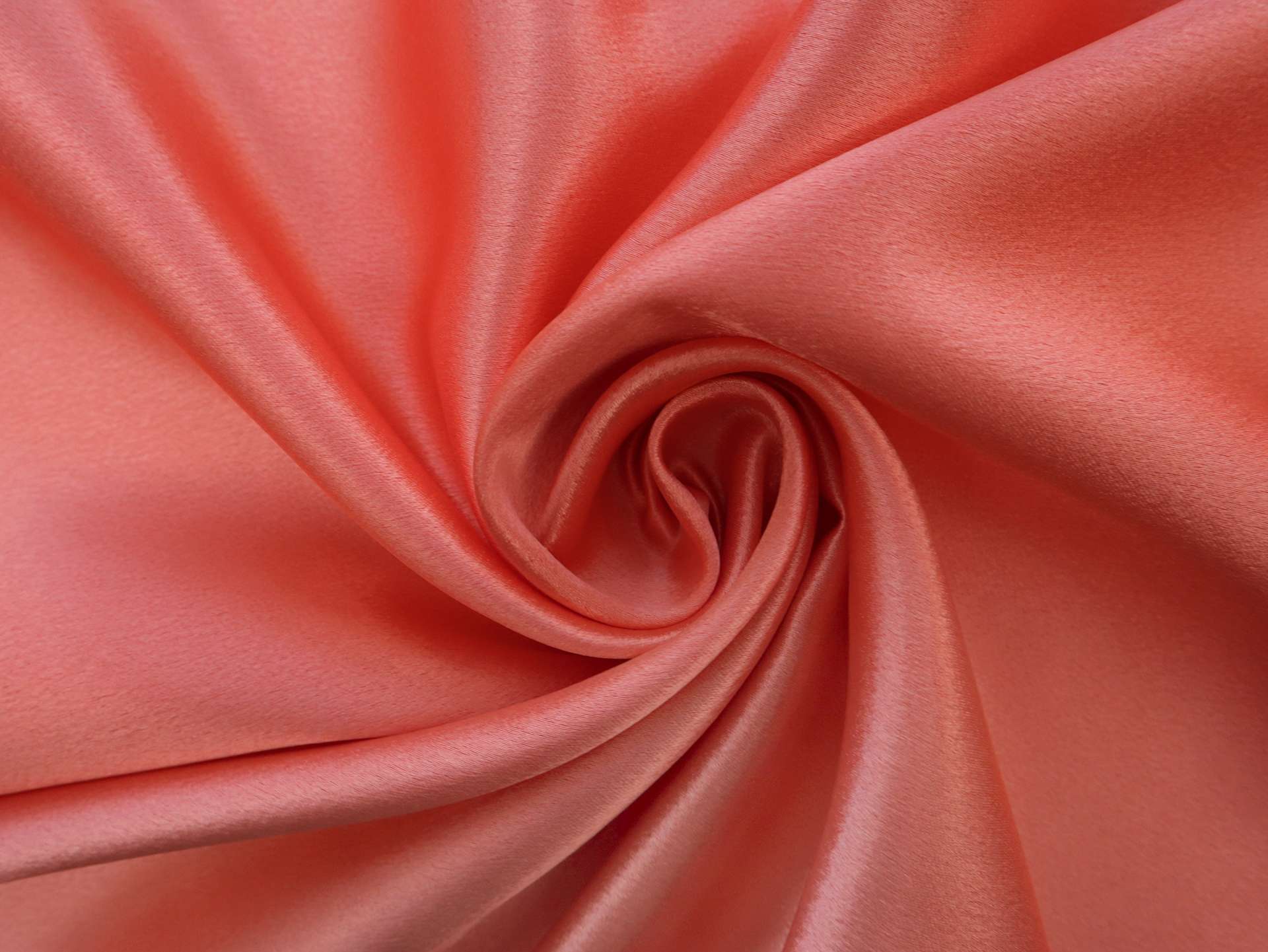 Polyester Crepe Back Satin in Coral