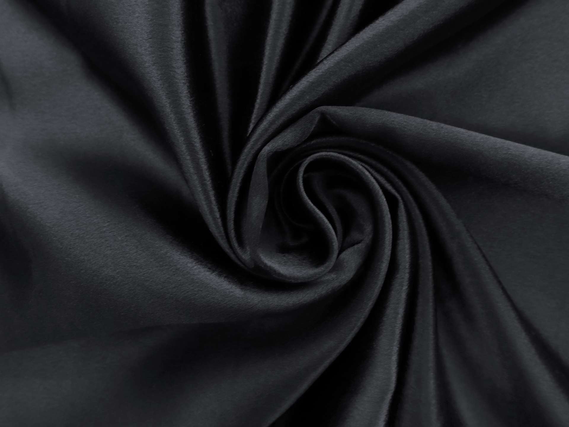 Polyester Crepe Back Satin in Black