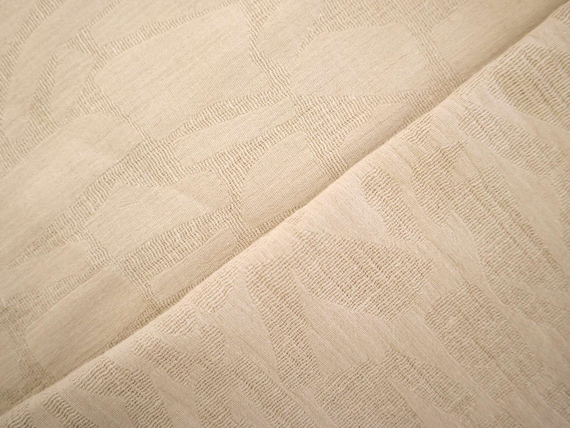 Cotton Blend Doublefaced Brocade in Natural