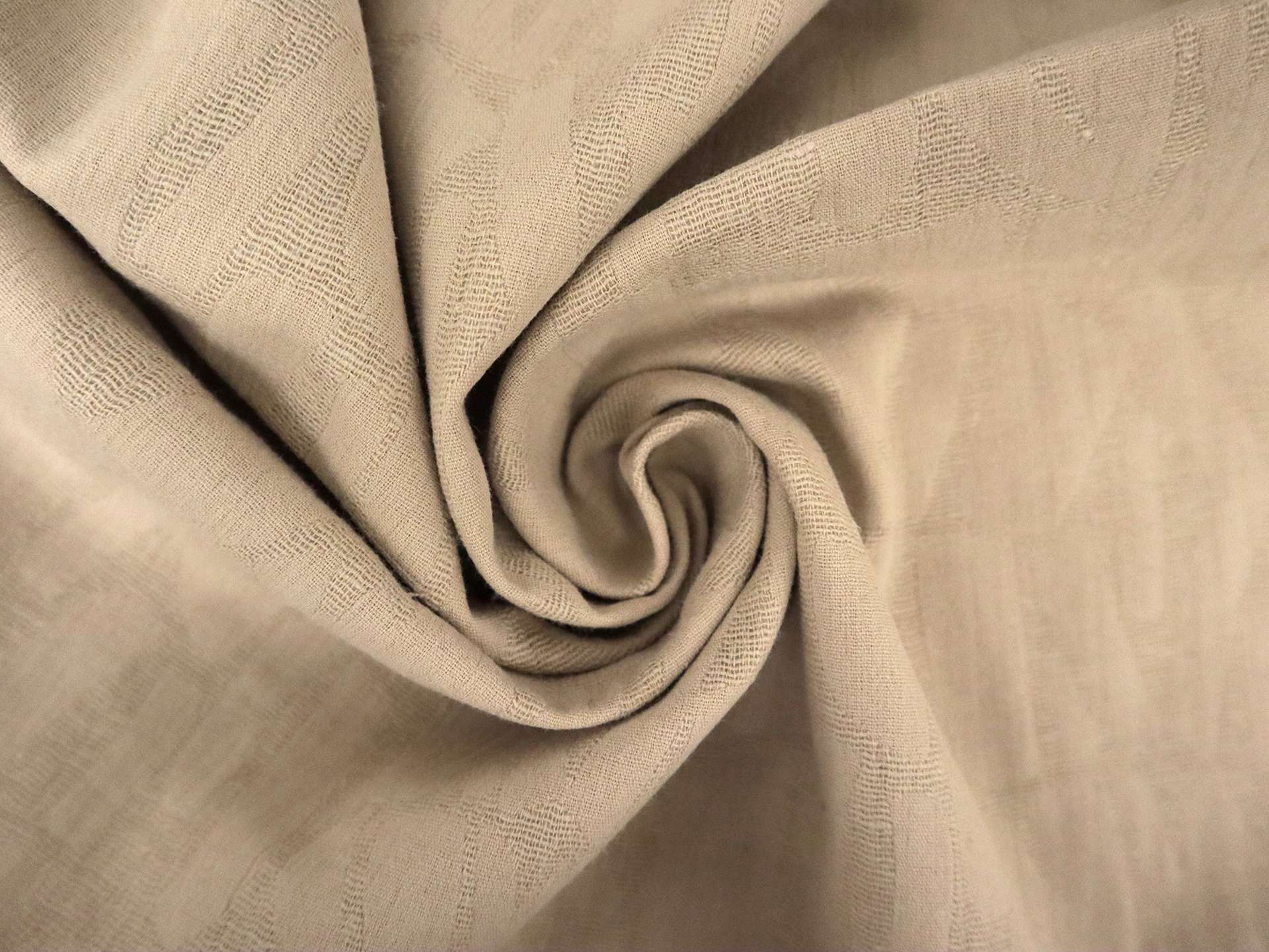 Cotton Blend Doublefaced Brocade in Natural