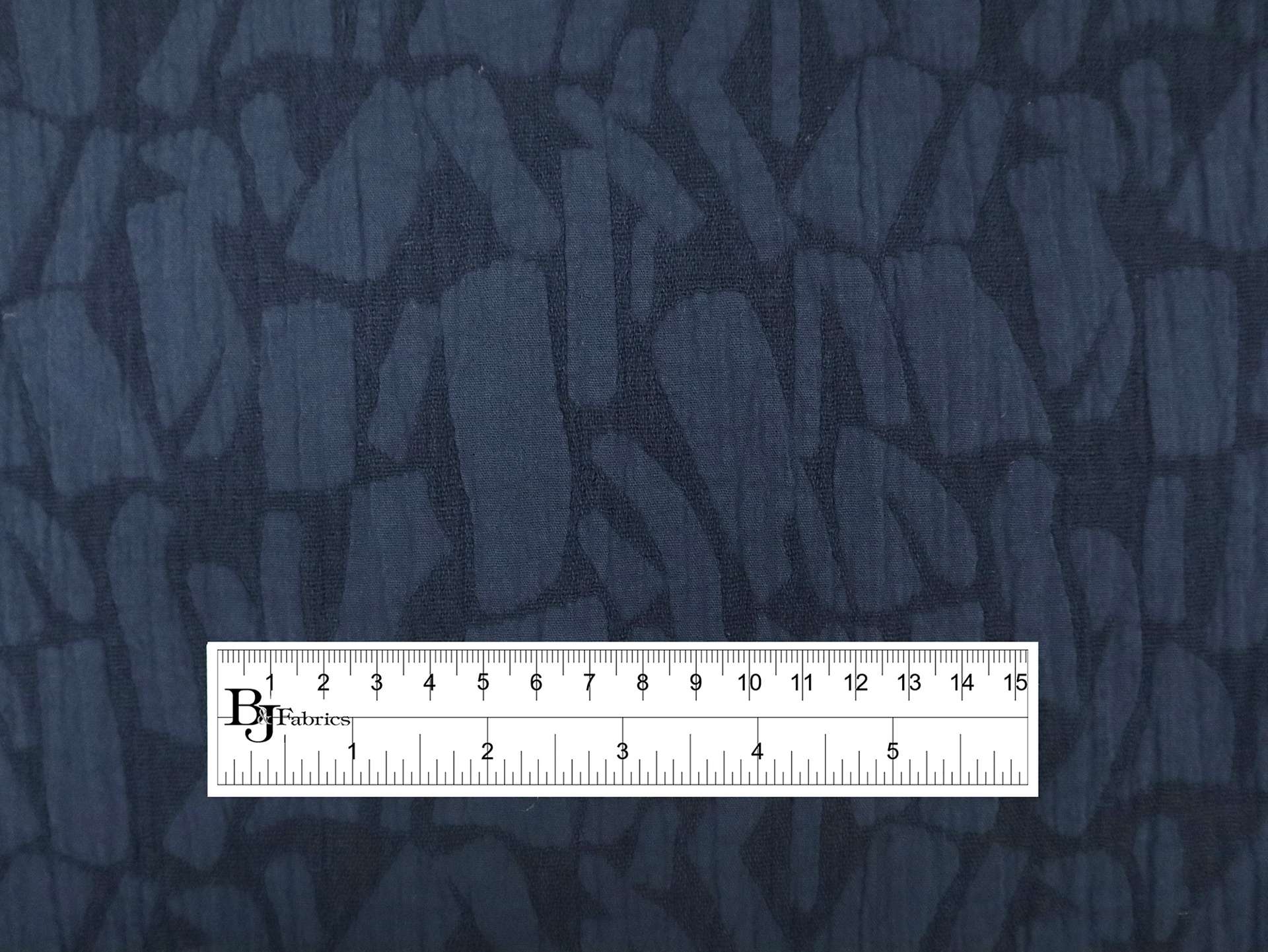Cotton Blend Doublefaced Brocade in Navy