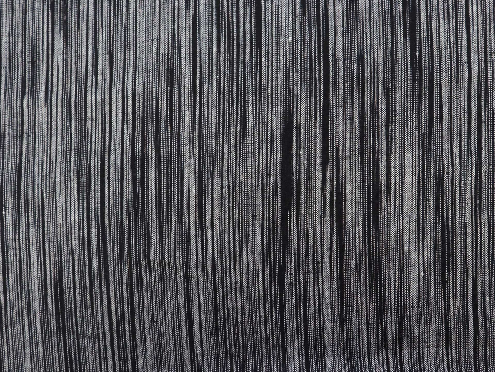 Woven Linen Novelty Stripe in Phantom Black