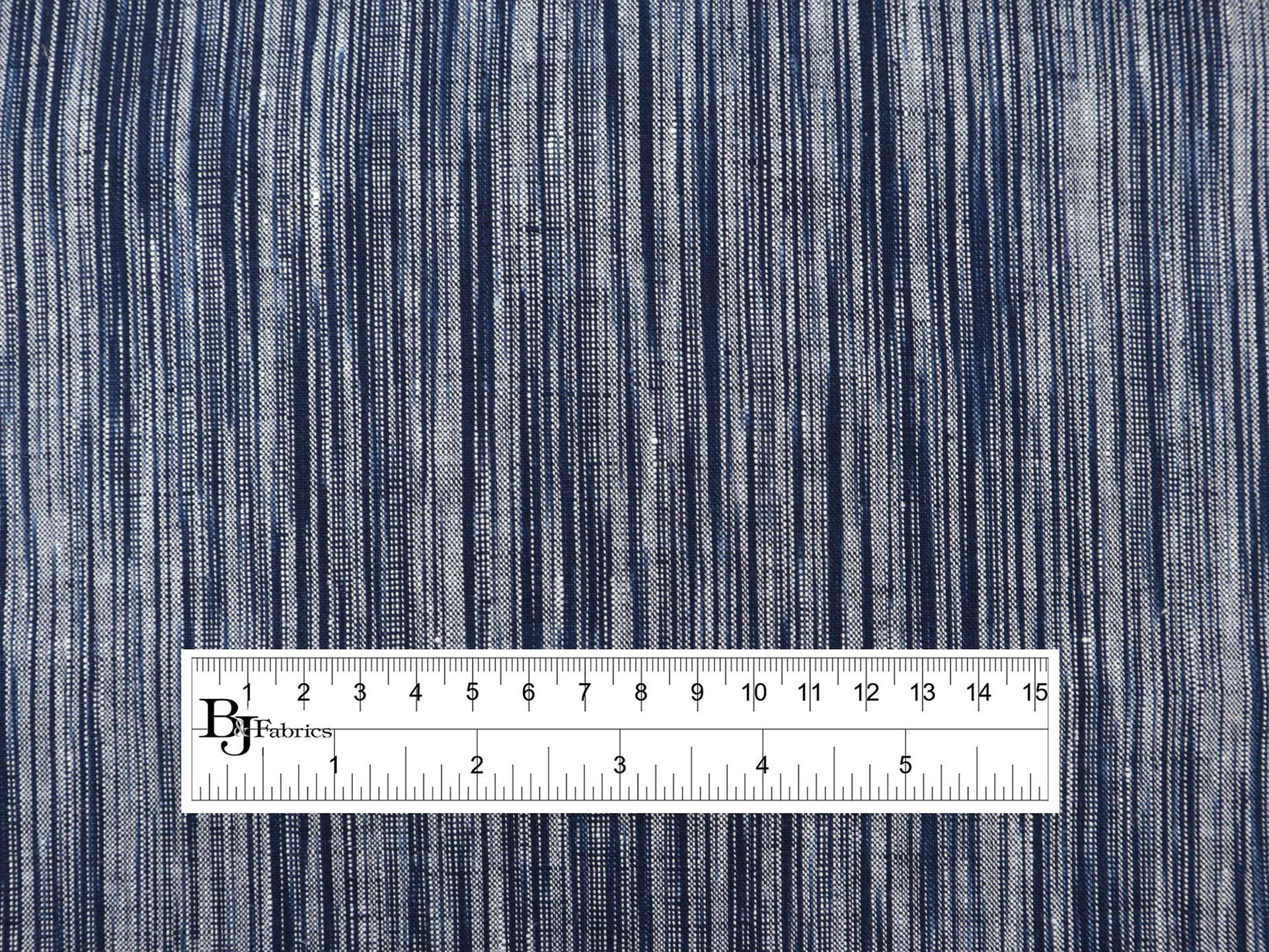 Woven Linen Novelty Stripe in Zenith Blue