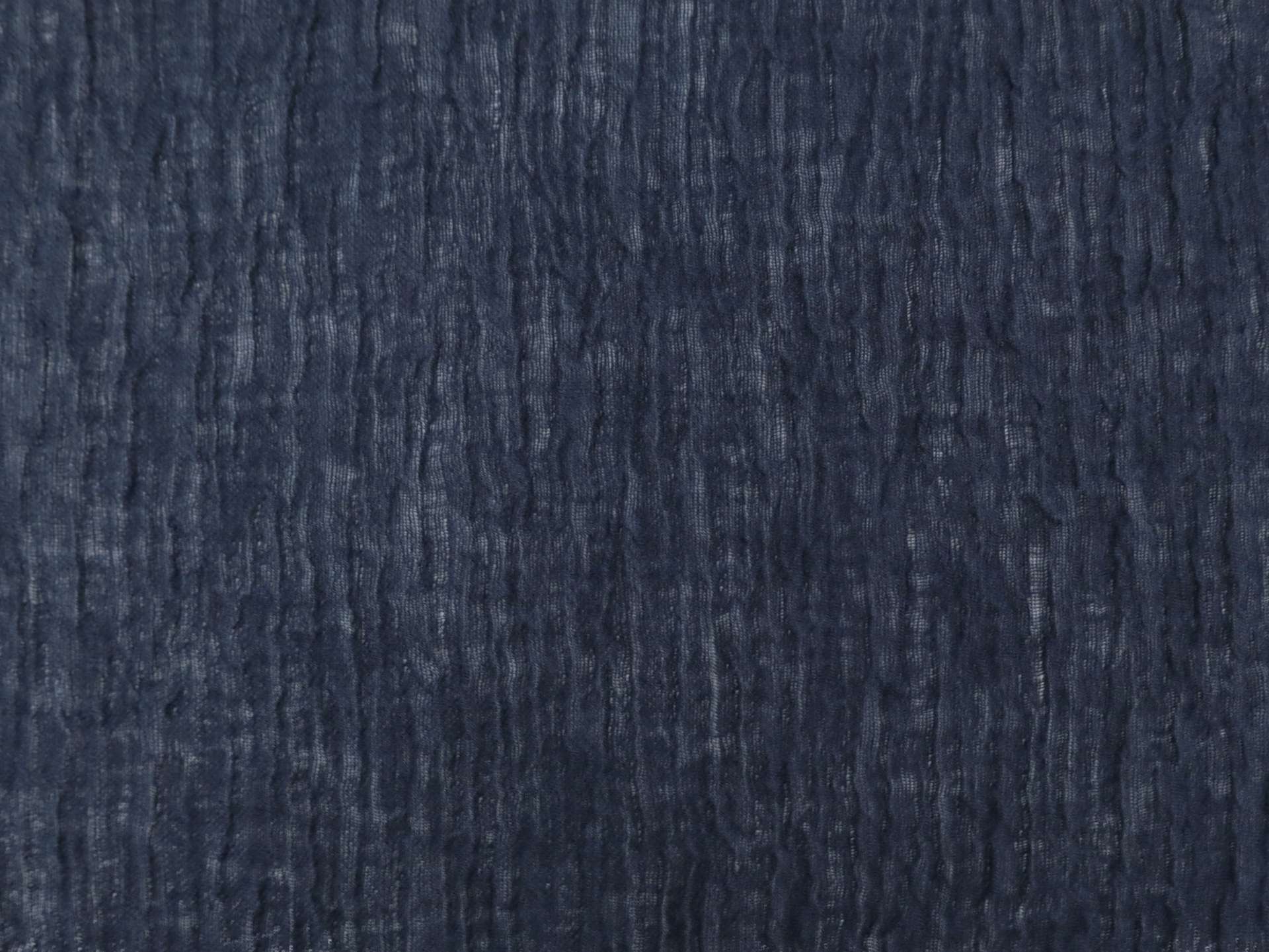 Crinkled Linen Gauze in Navy
