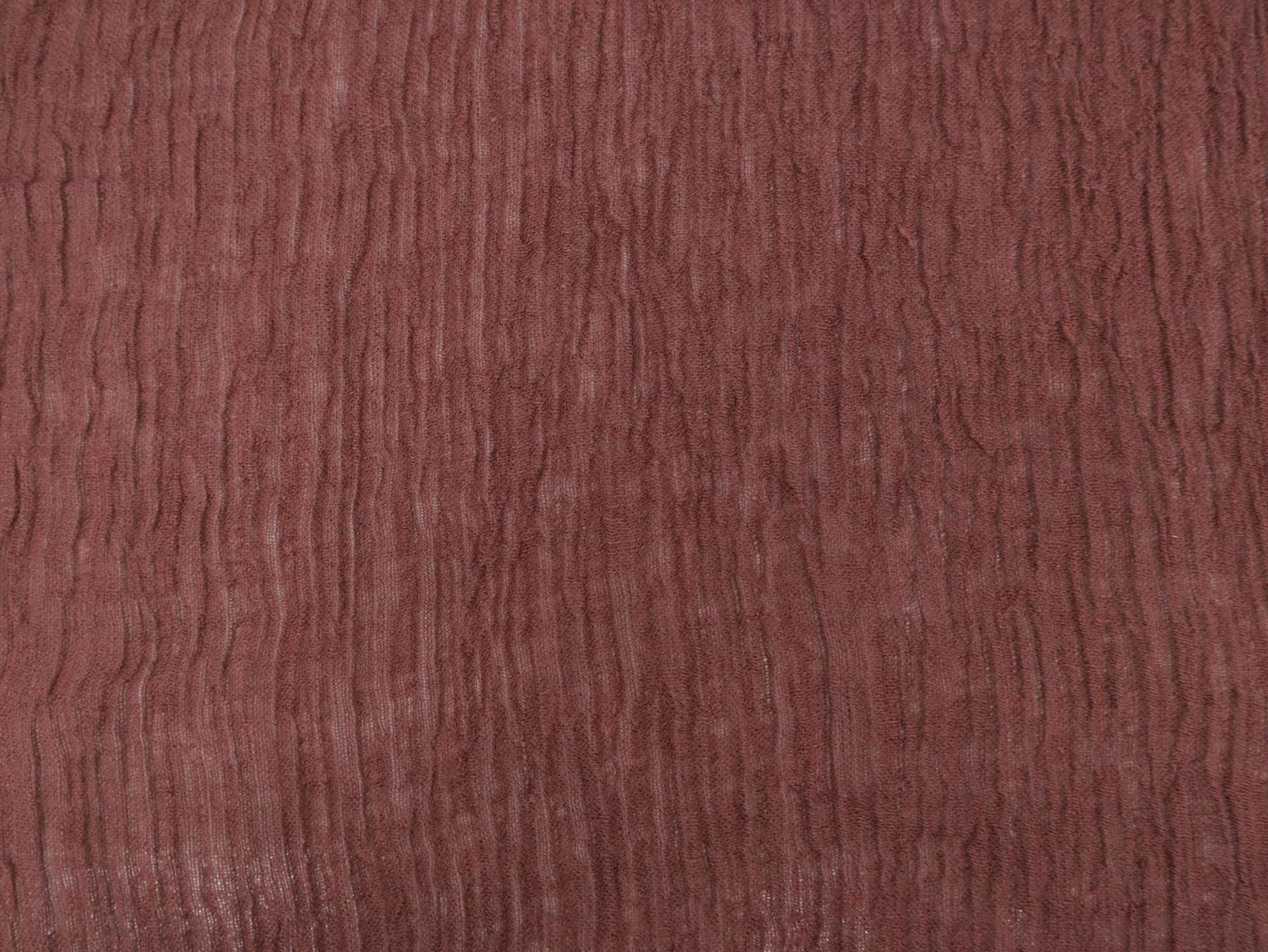 Crinkled Linen Gauze in Dark Terracotta