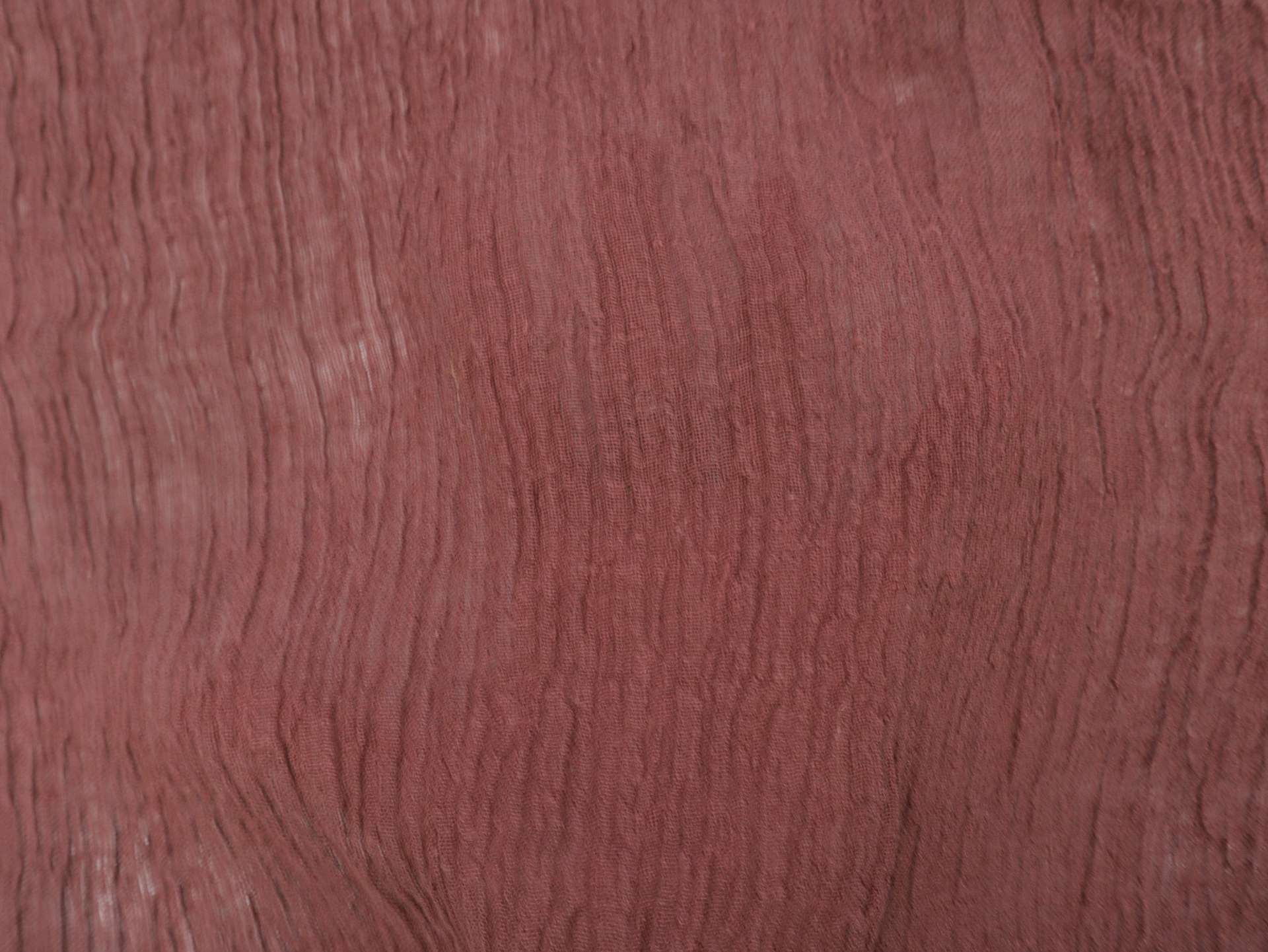Crinkled Linen Gauze in Dark Terracotta