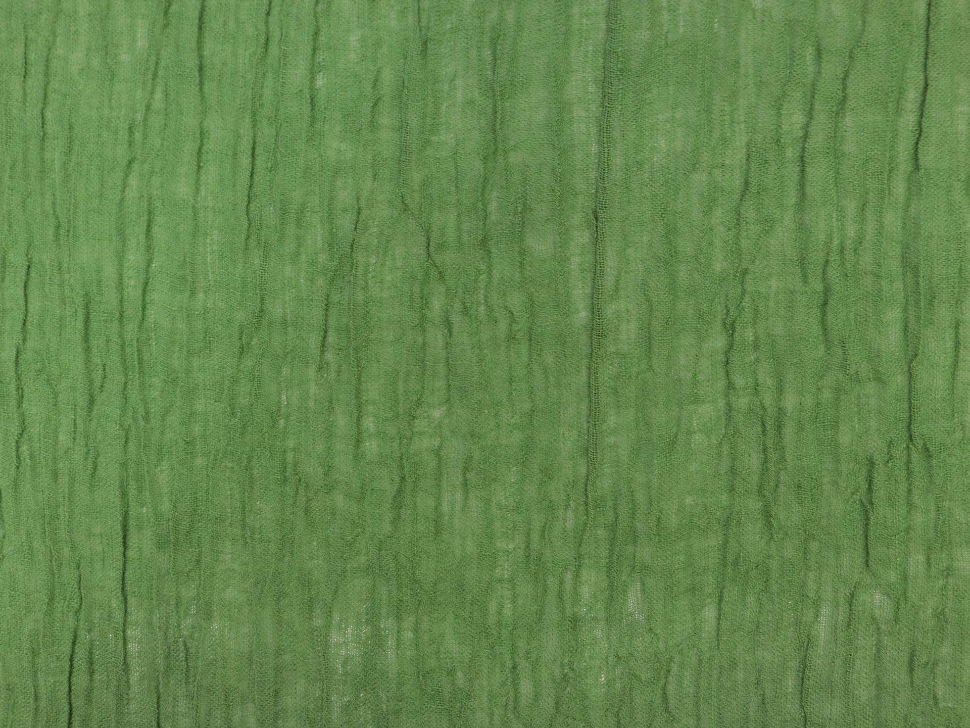 Crinkled Linen Gauze in Grass Green