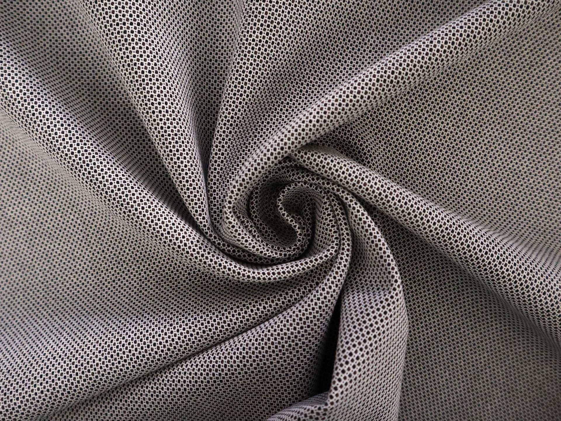 Cotton and Linen with Microdots in Brown and Black