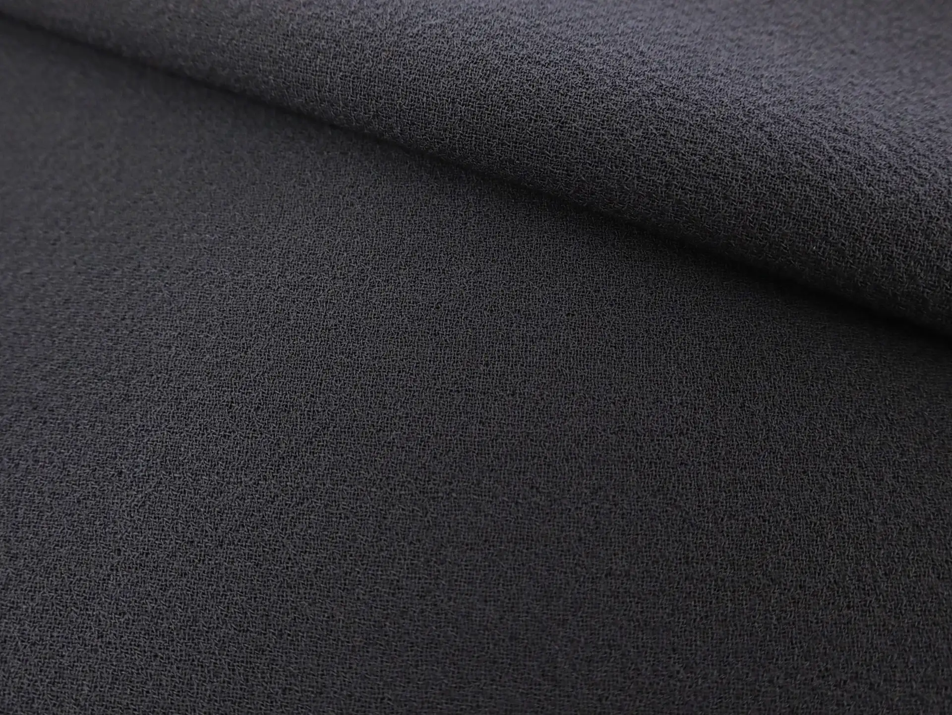 Italian Wool Double Crepe in Charcoal 