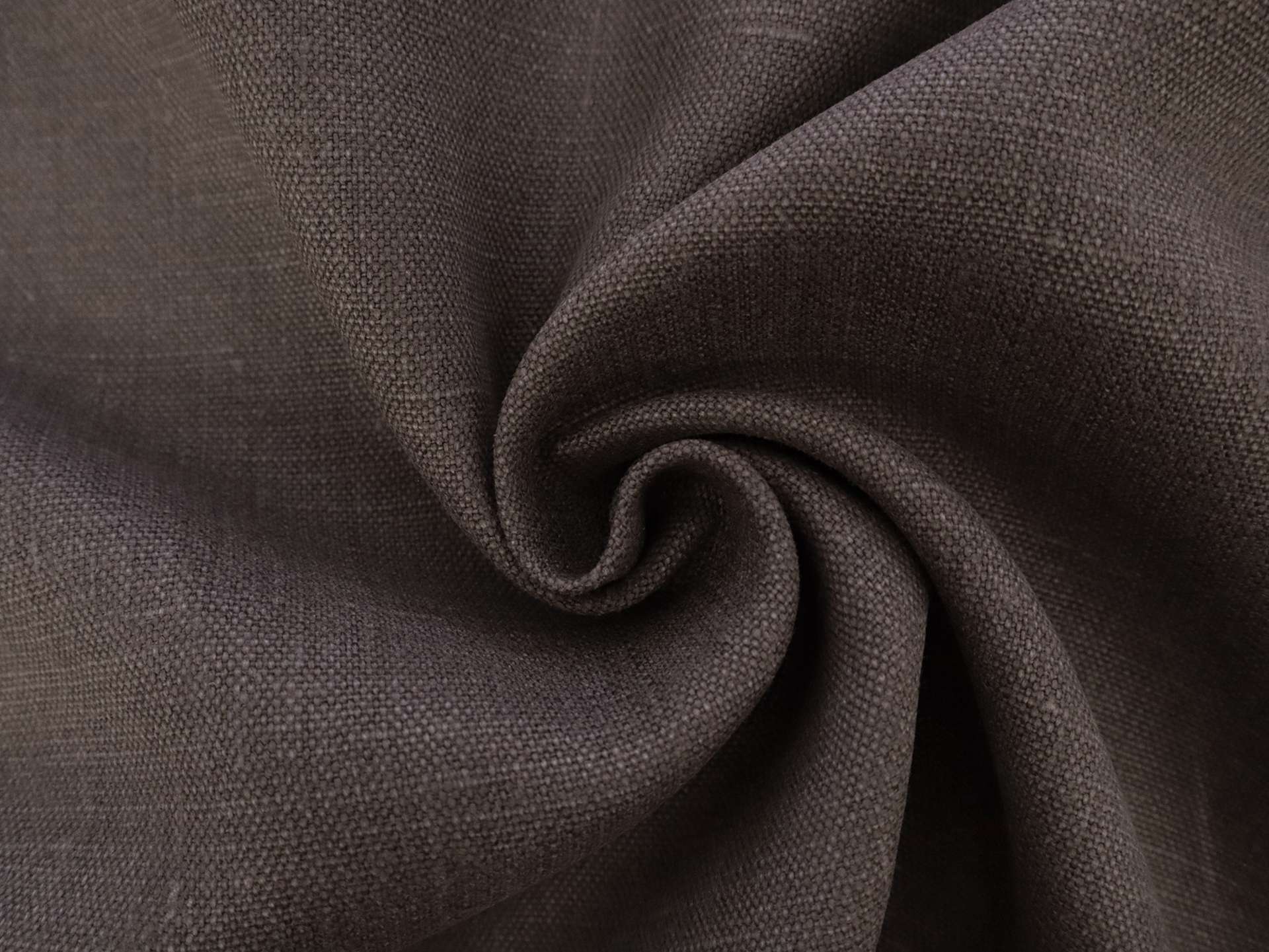 Belgian Stain Resistant Upholstery Linen in Cafe Noir