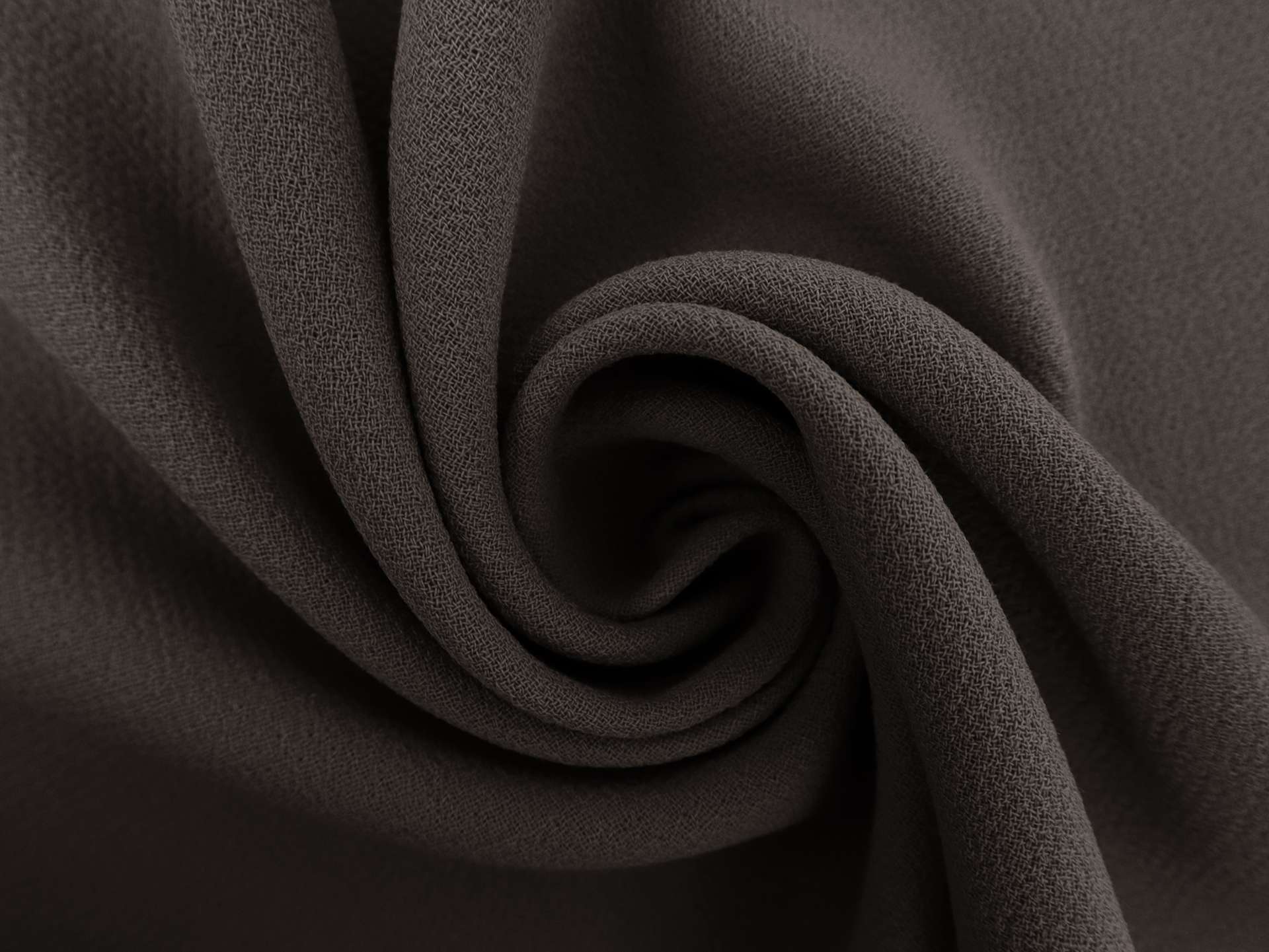 Italian Wool Double Crepe in Gunmetal 