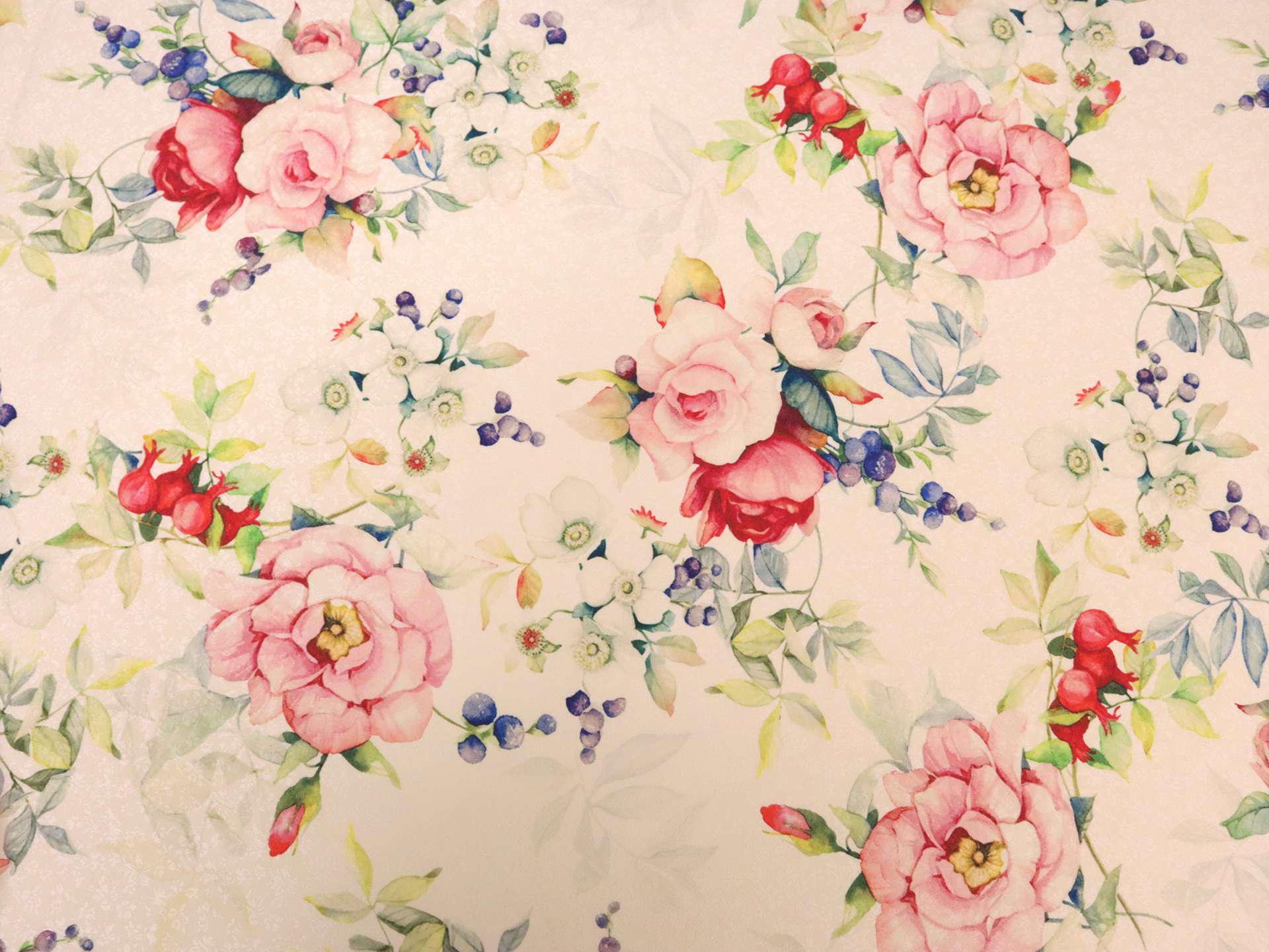 Silk Blend Jacquard with Floral Pattern