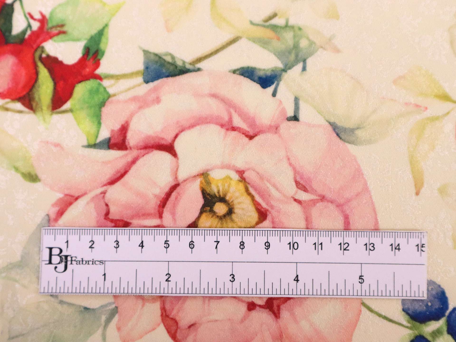 Silk Blend Jacquard with Floral Pattern