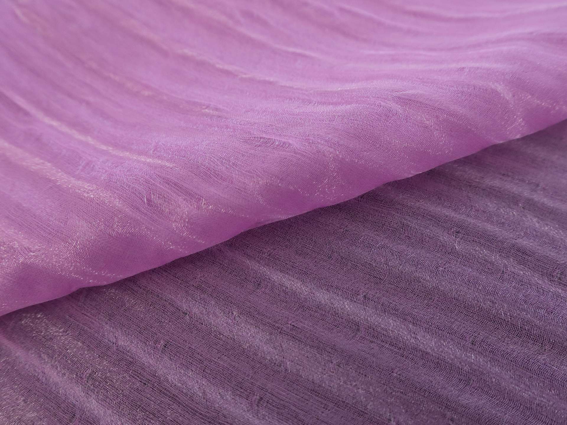 Silk Blend Lurex Chiffon Cloqué in Thistle