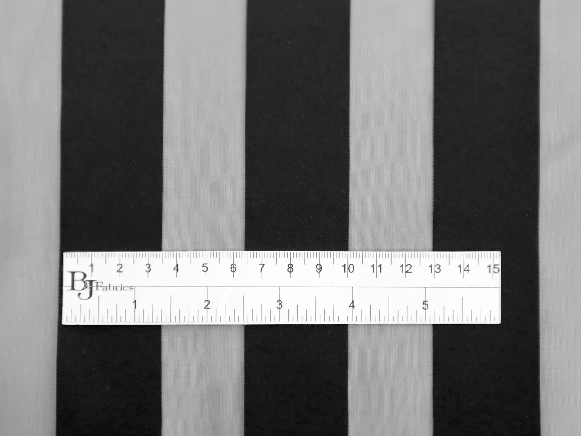 Polyester Organza with Twill Stripe in Black