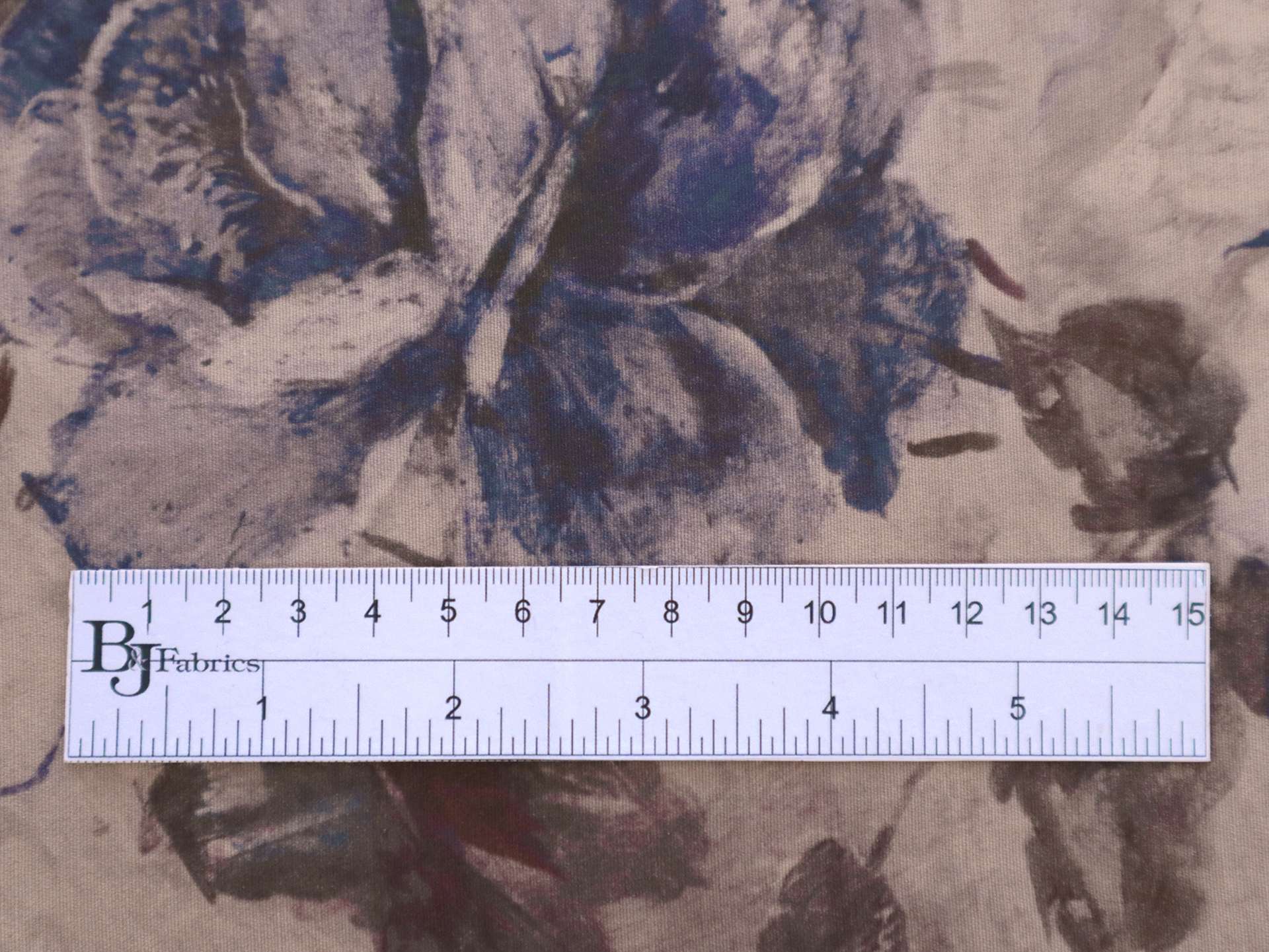 Printed Silk and Wool Crepe with Floral Pattern