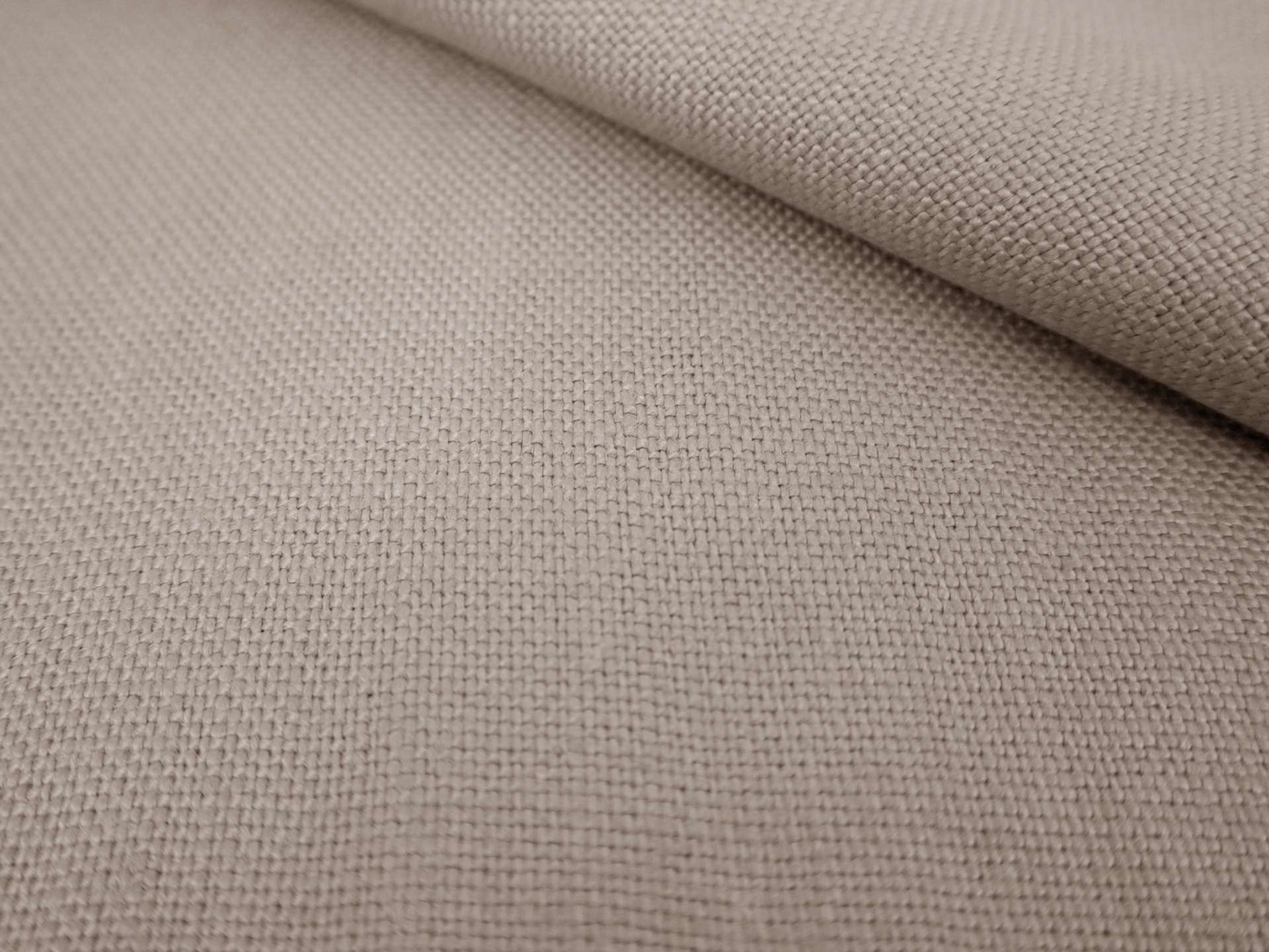 Belgian Sanforized Upholstery Linen in Warm Grey