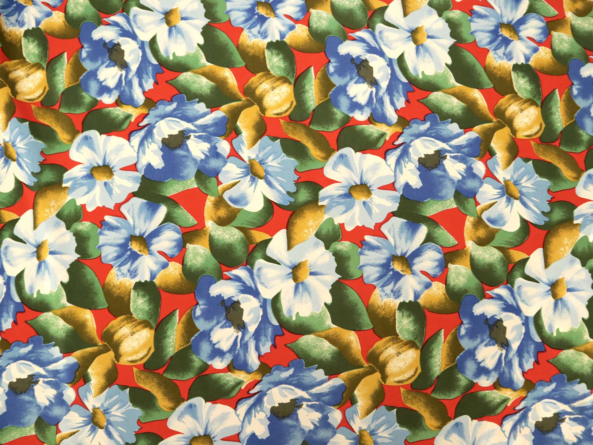 Printed Silk Crepe with Vibrant Florals