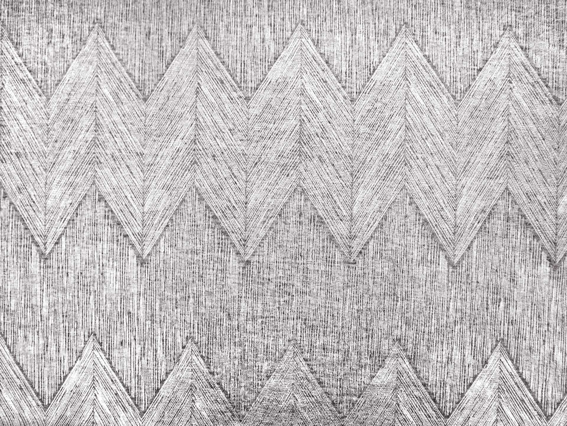 Metallic Poly Jersey with Chevron Pattern in Silver