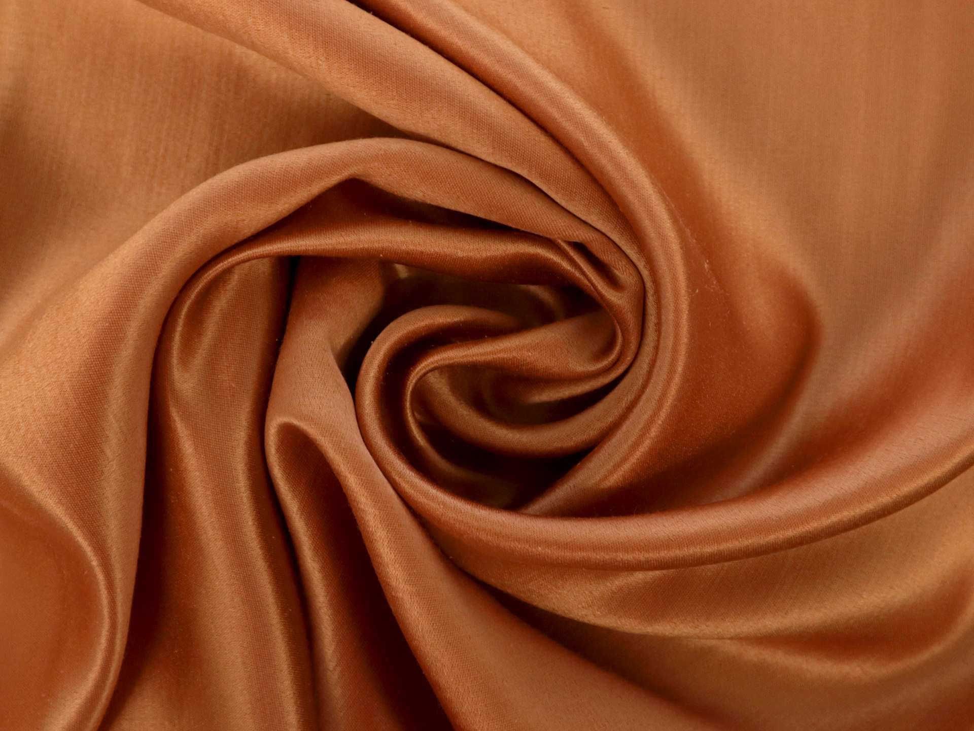 Silk and Wool Satin in Pumpkin
