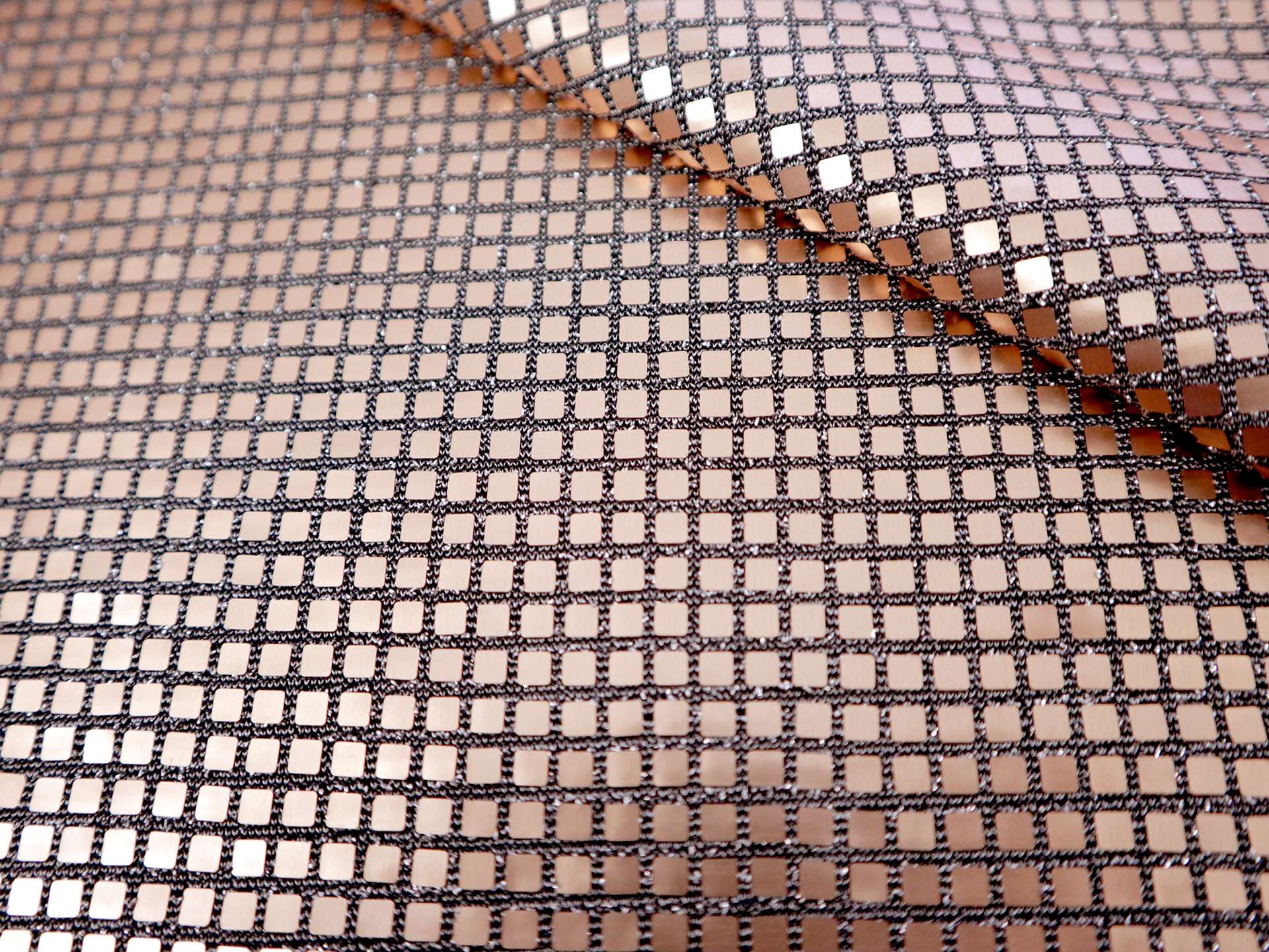 Jersey Knit with Petite Metallic Squares in Copper