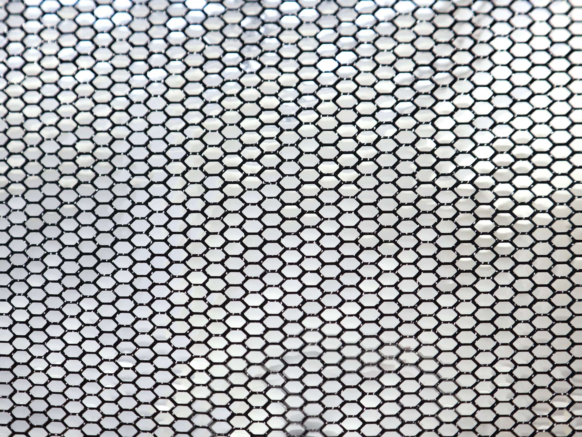 Metallic Silver Hexagons on Rayon Blend Jersey
