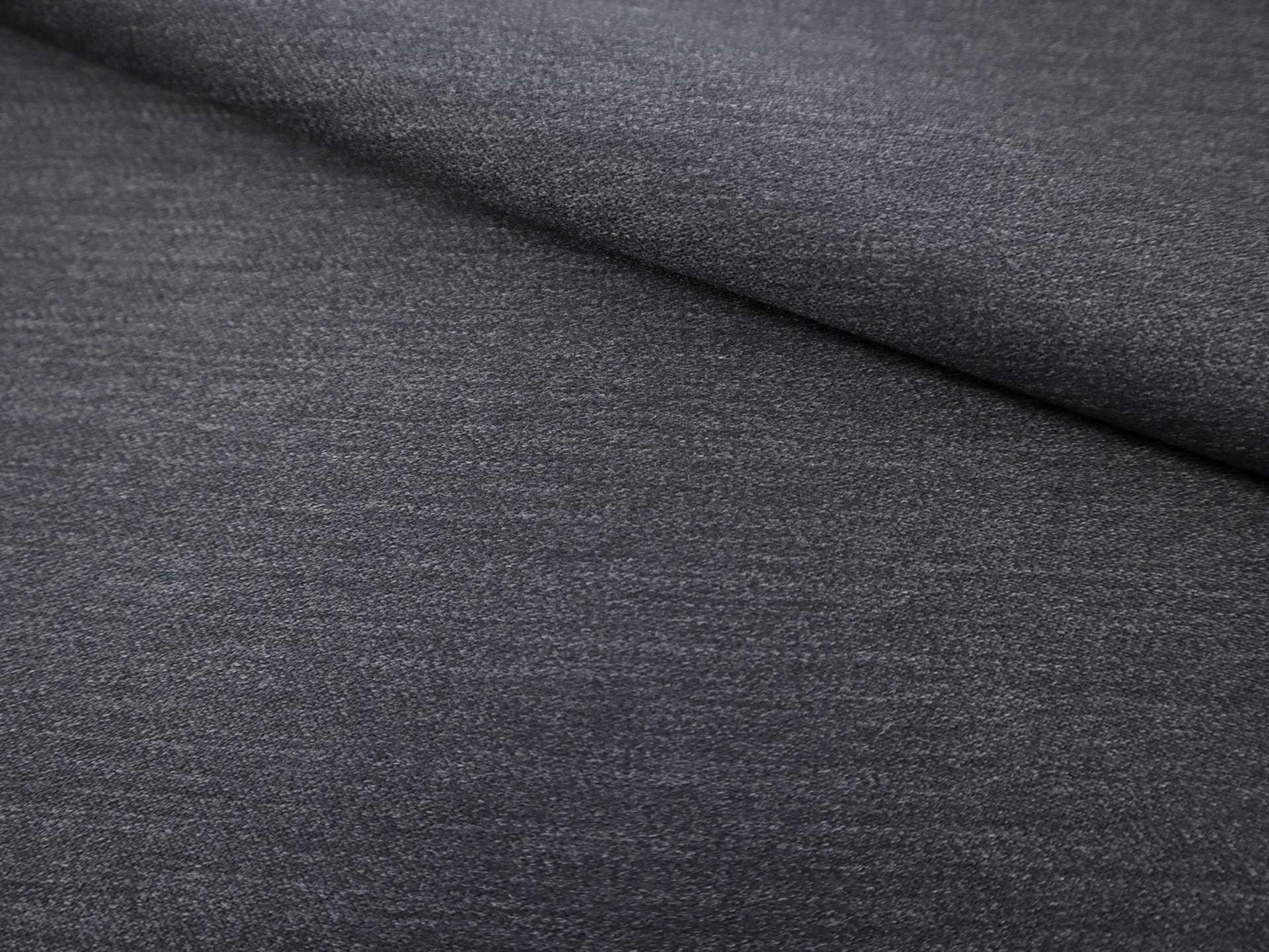 Wool Satin Suiting in Charcoal