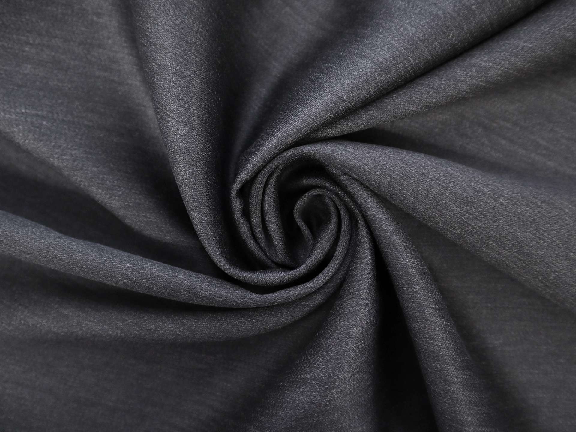 Wool Satin Suiting in Charcoal