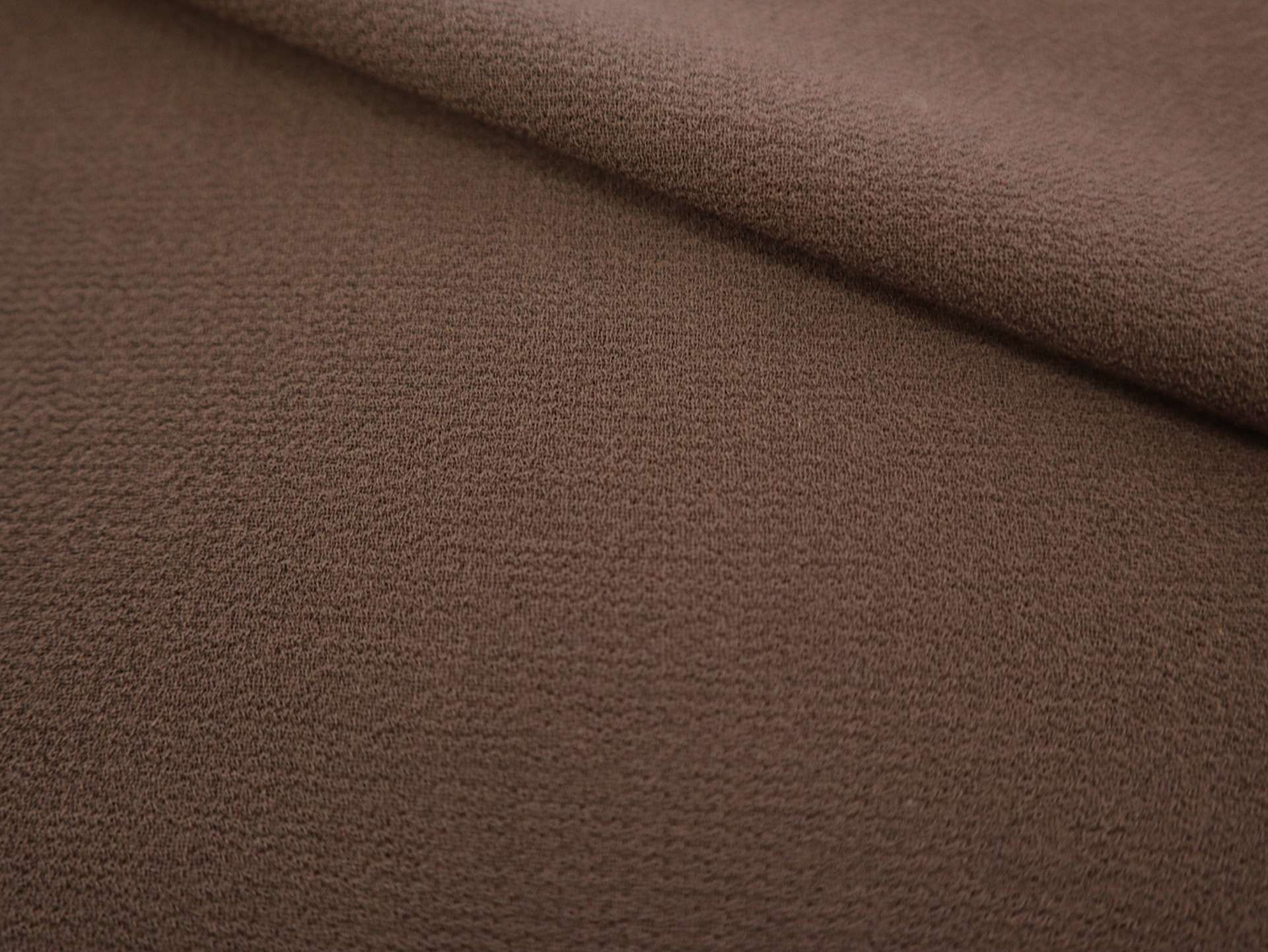 Fine Wool Crepe in Dark Brown