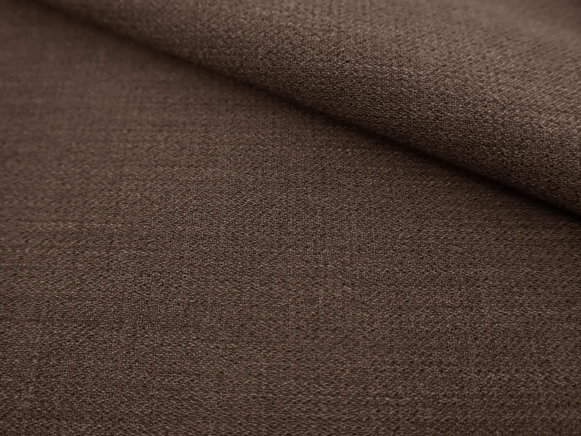 Stretch Wool Double Crepe in Heather Brown