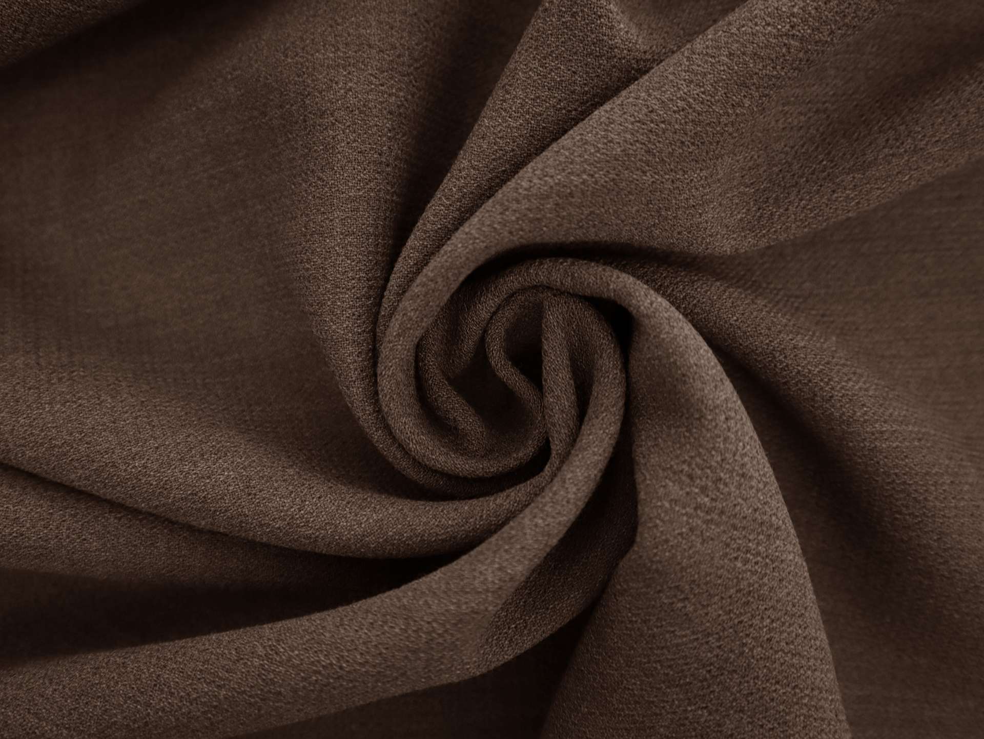 Stretch Wool Double Crepe in Heather Brown