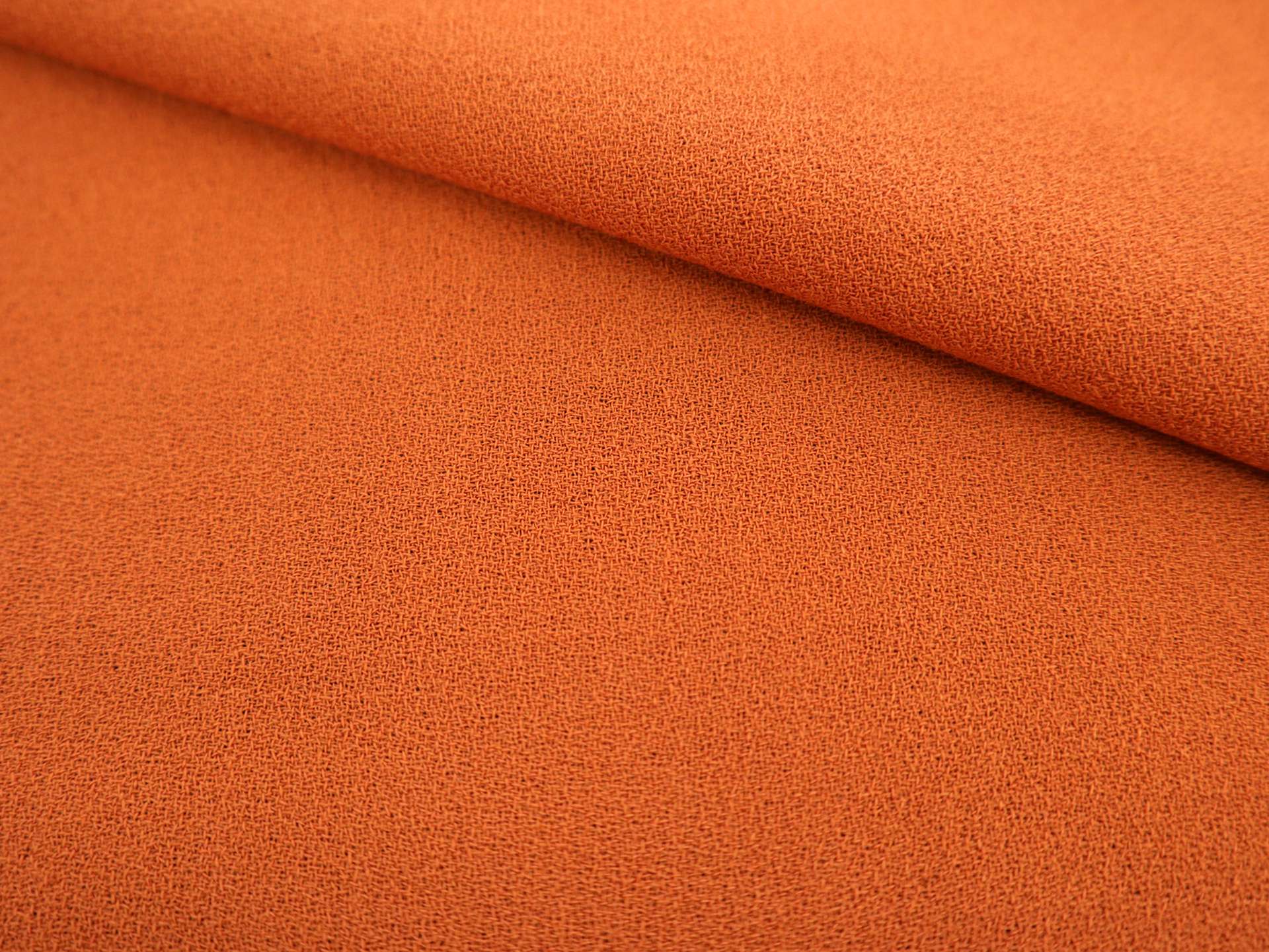 Italian Wool Crepe in Arancia Orange