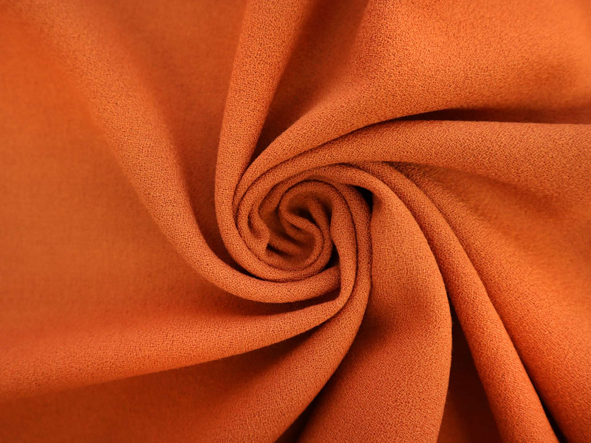 Italian Wool Crepe in Arancia Orange
