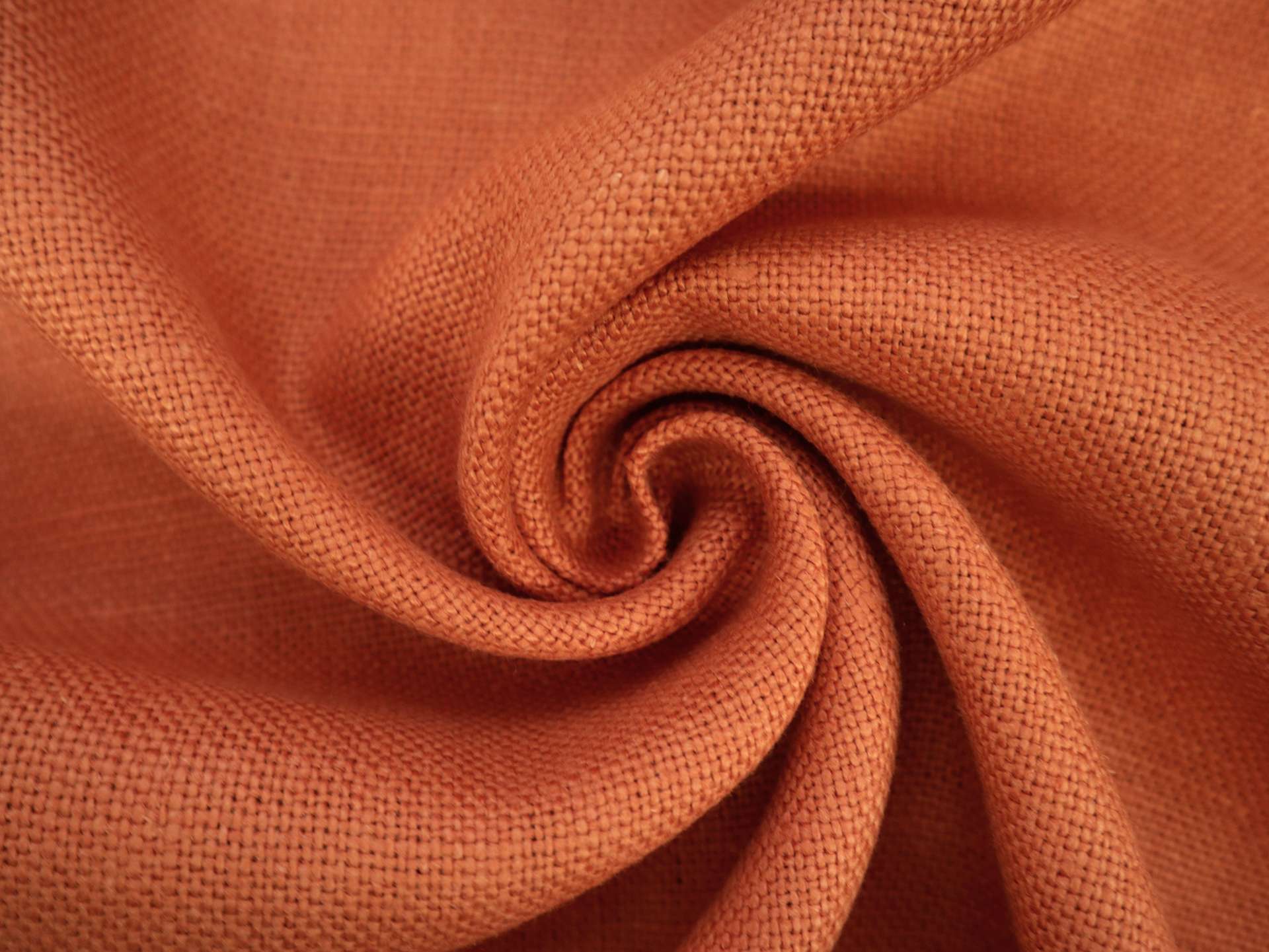 Belgian Sanforized Upholstery Linen in Carrot