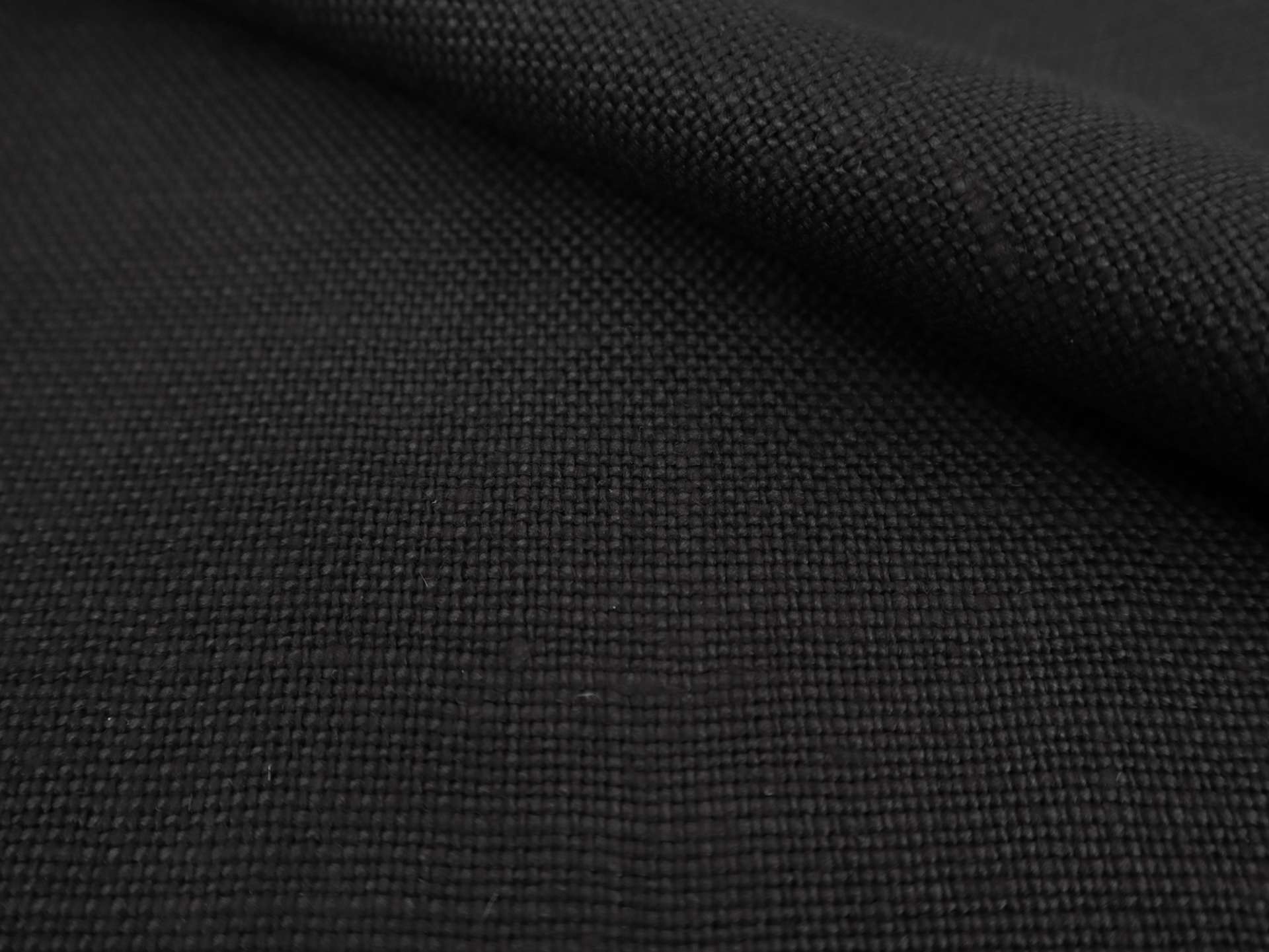 Belgian Sanforized Upholstery Linen in Black