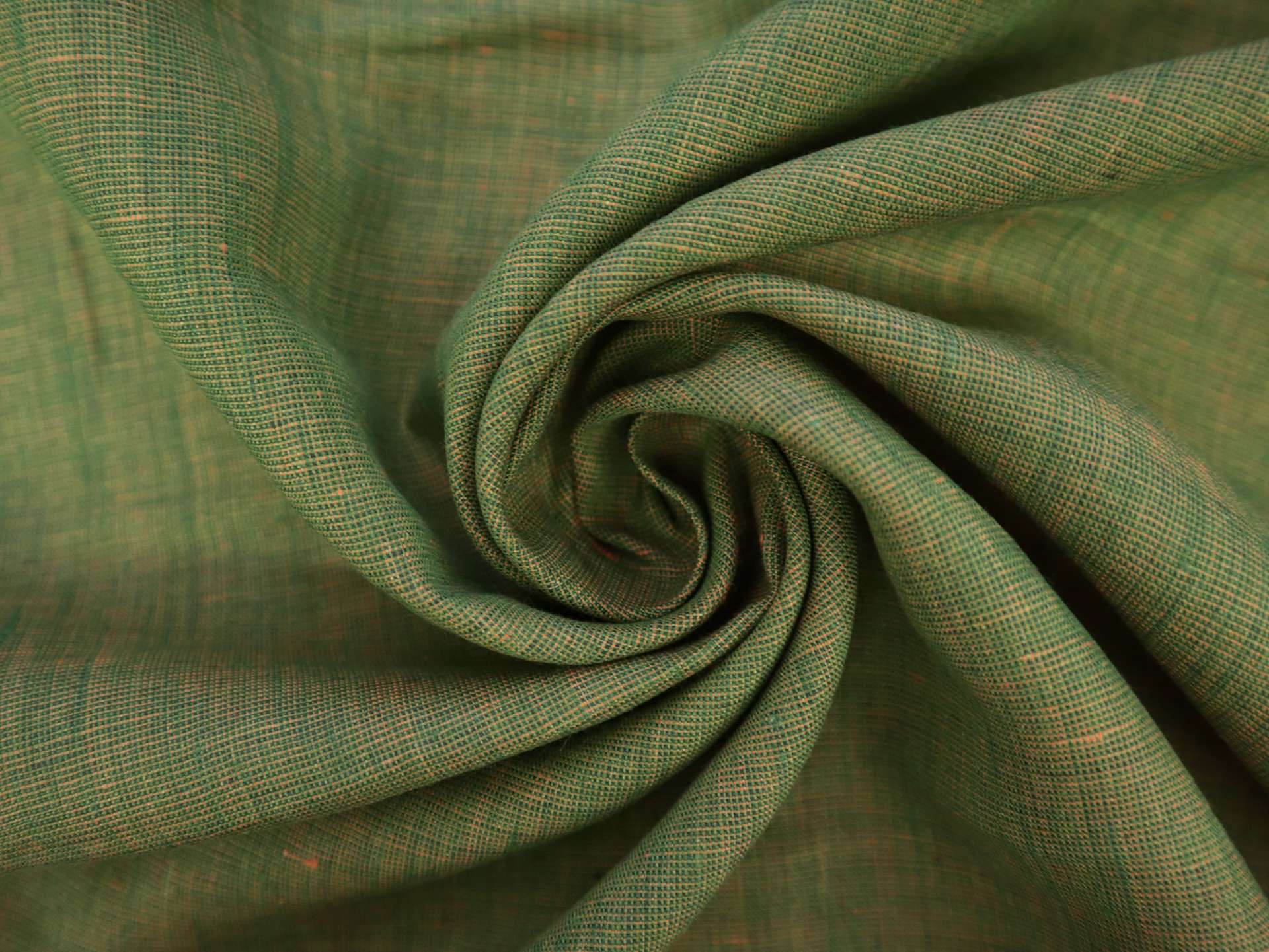 Two Toned Lightweight Linen in Green Orange