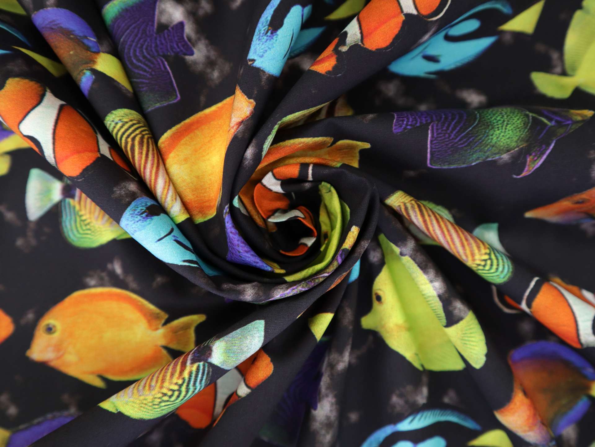 Cotton Broadcloth Digital Print with Fish School