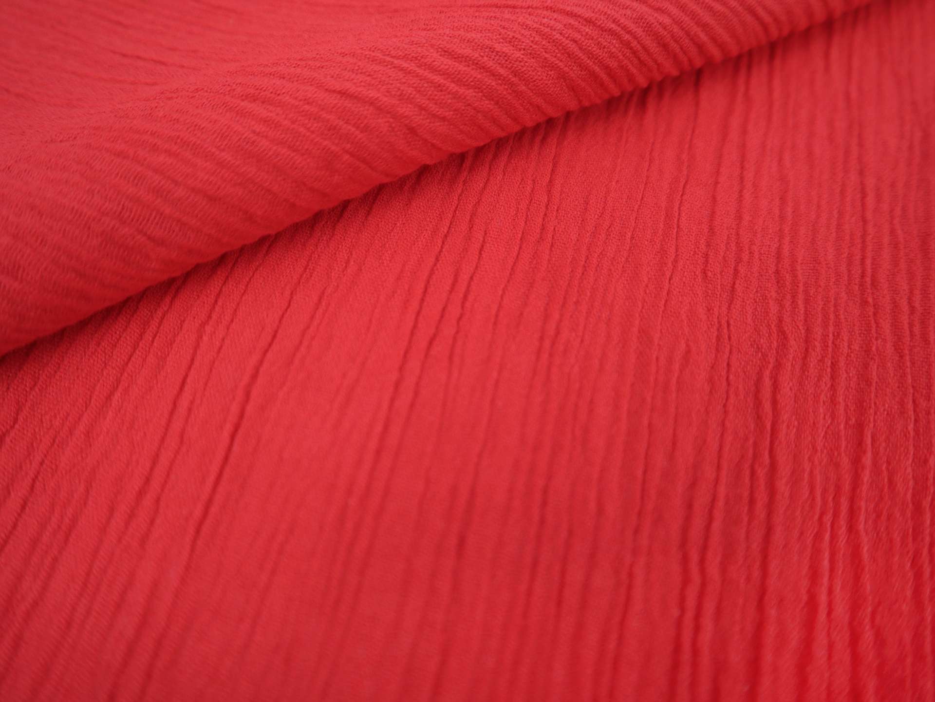 Cotton Crinkle Voile in Red