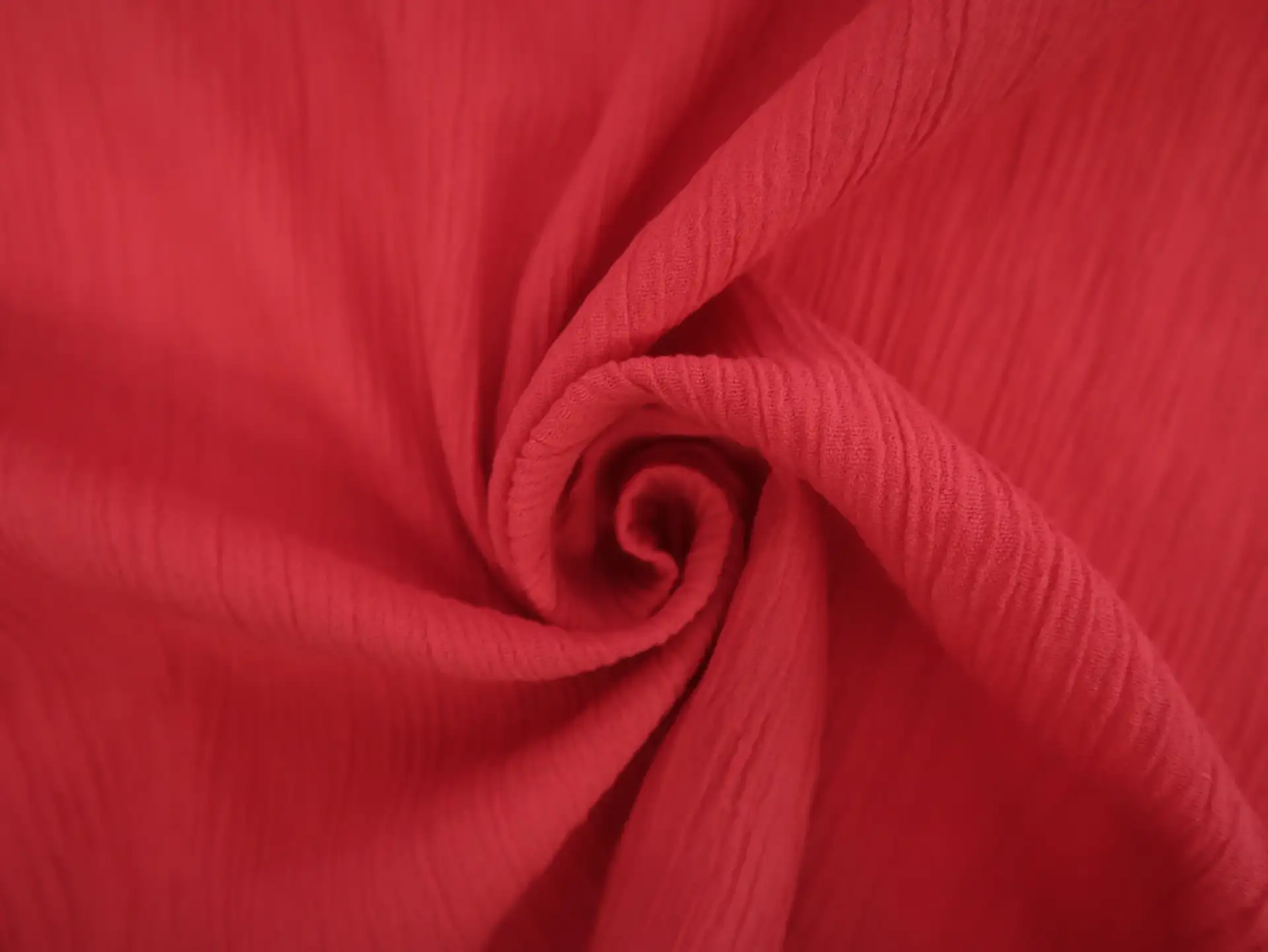 Cotton Crinkle Voile in Red