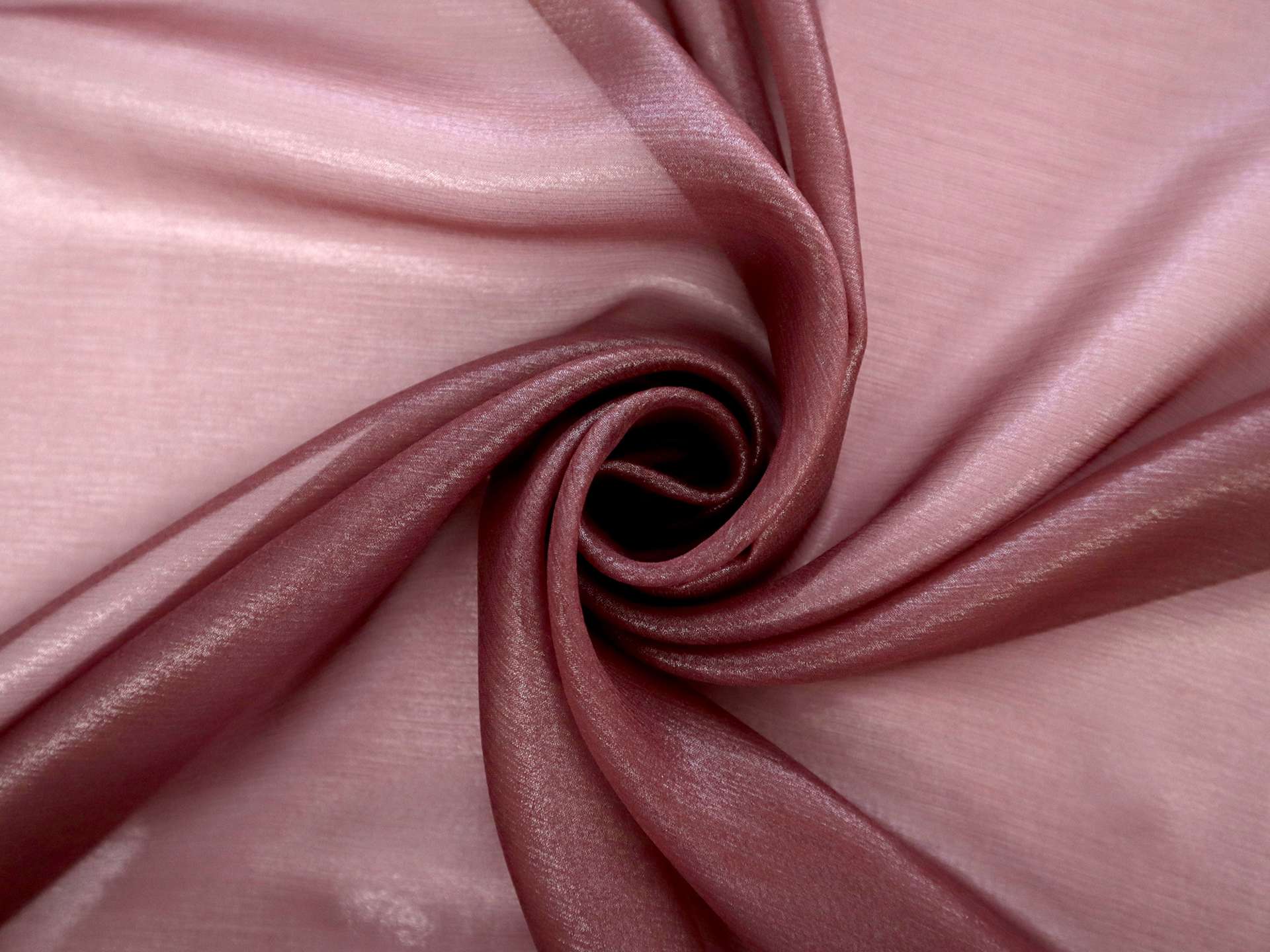 Metallic Coated Silk Chiffon in Wine